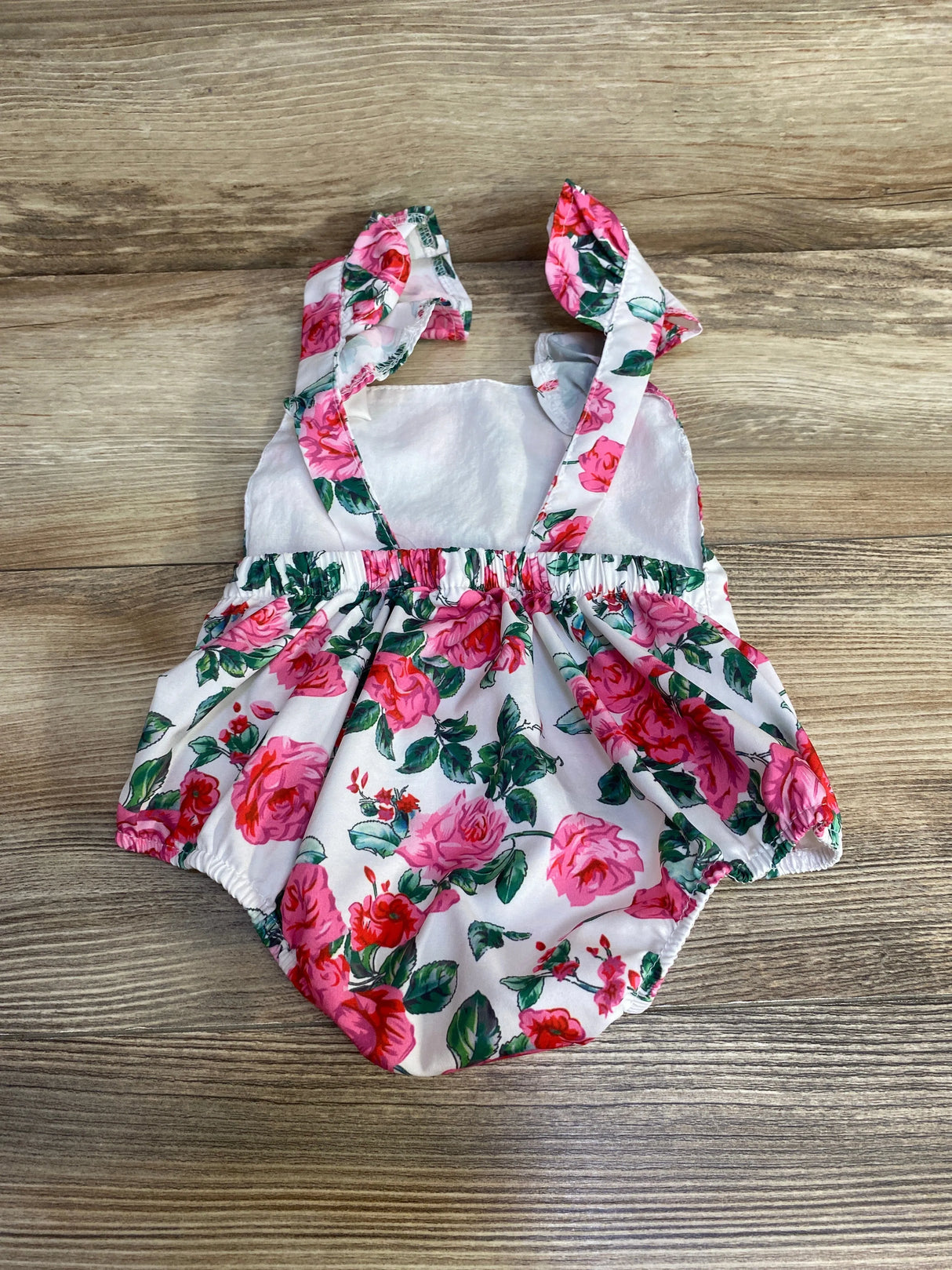 Kids Tales Floral Ruffle Romper White sz 12-18m - Me n Mommy To Be