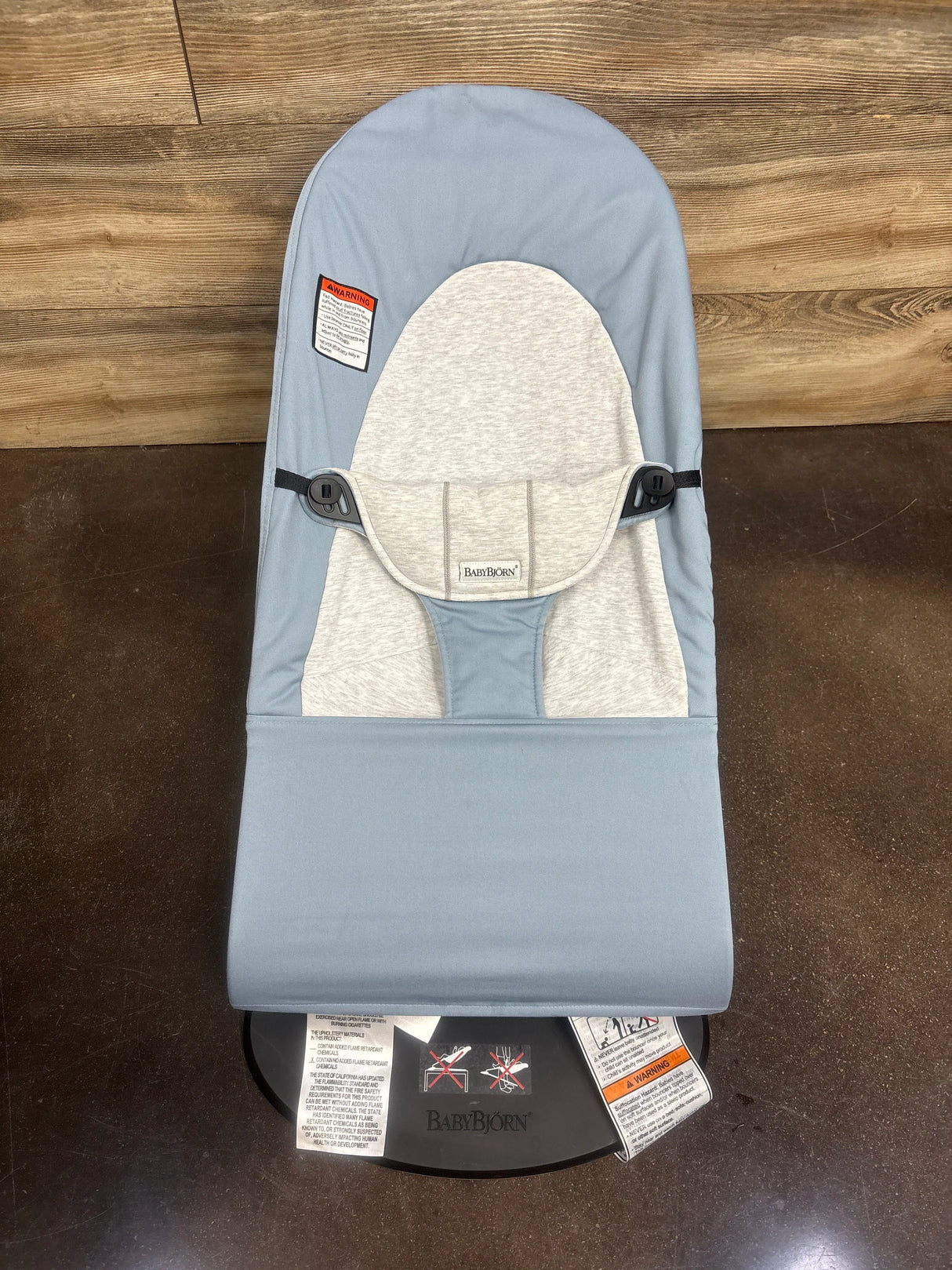 Baby Bjorn Balance Soft Bouncer in Blue/Grey - Me n Mommy To Be