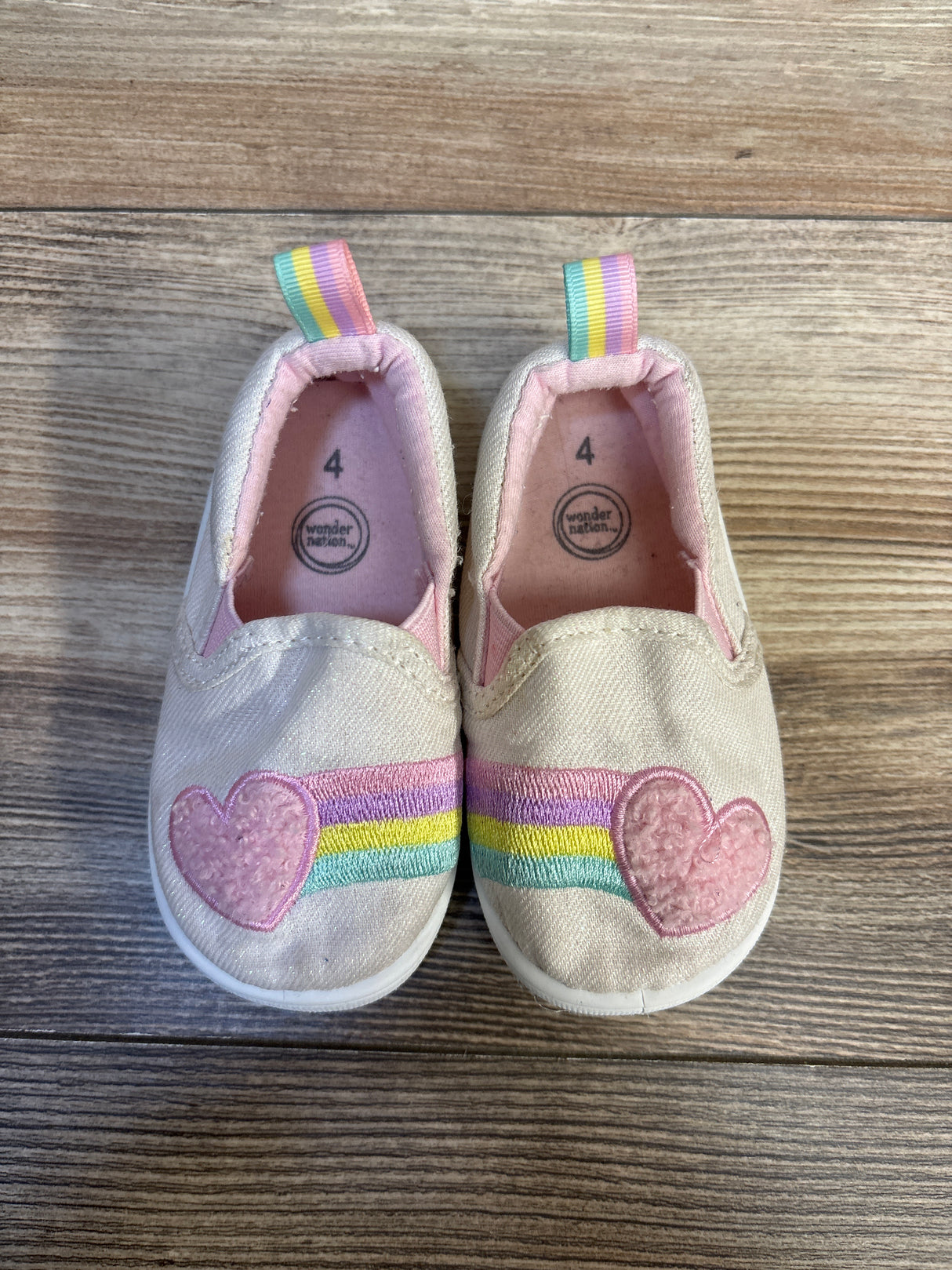 Wonder Nation Casual Canvas Sneakers Pink sz 4c