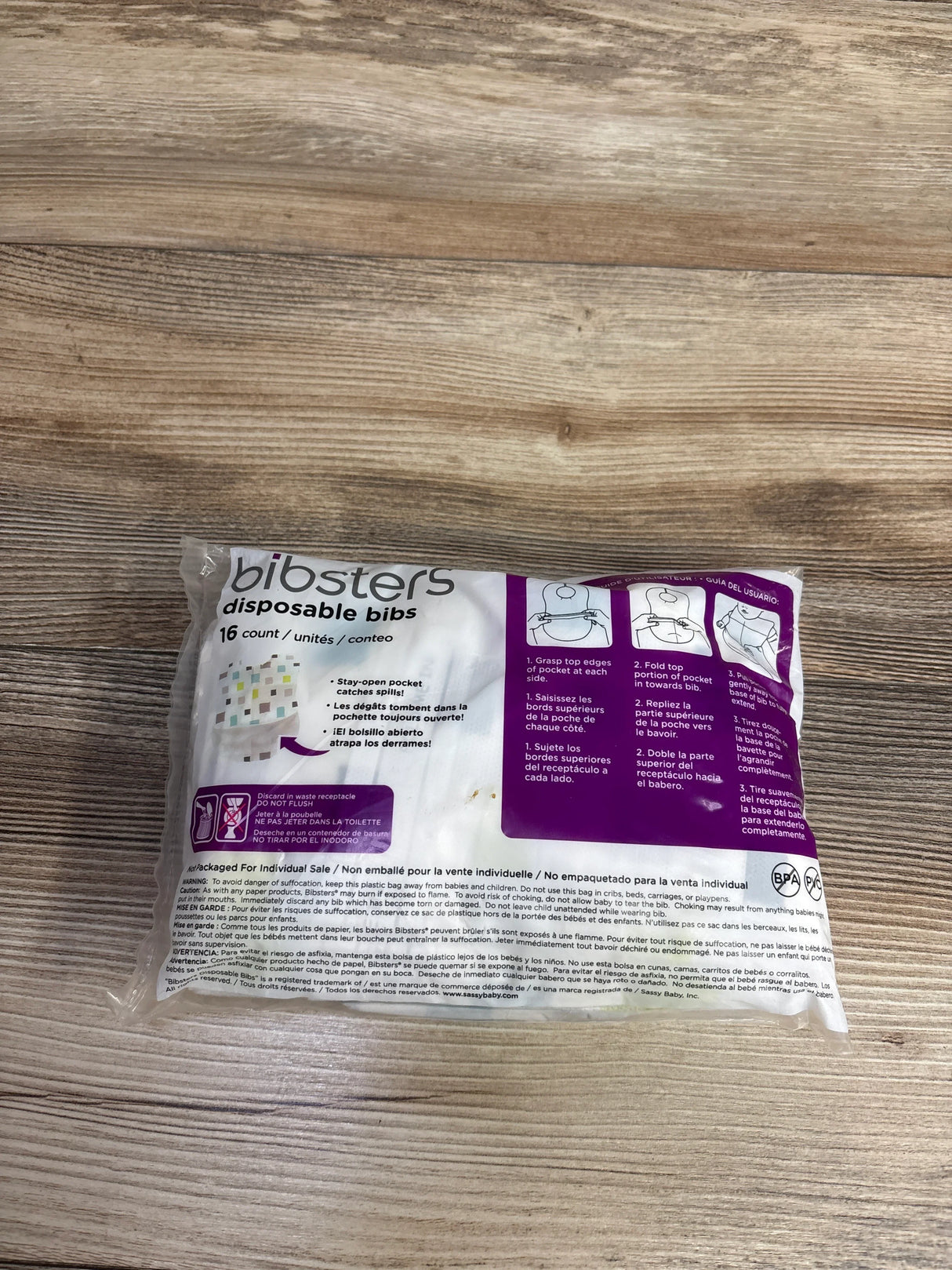 NEW Bibsters Disposable Bibs 16ct.