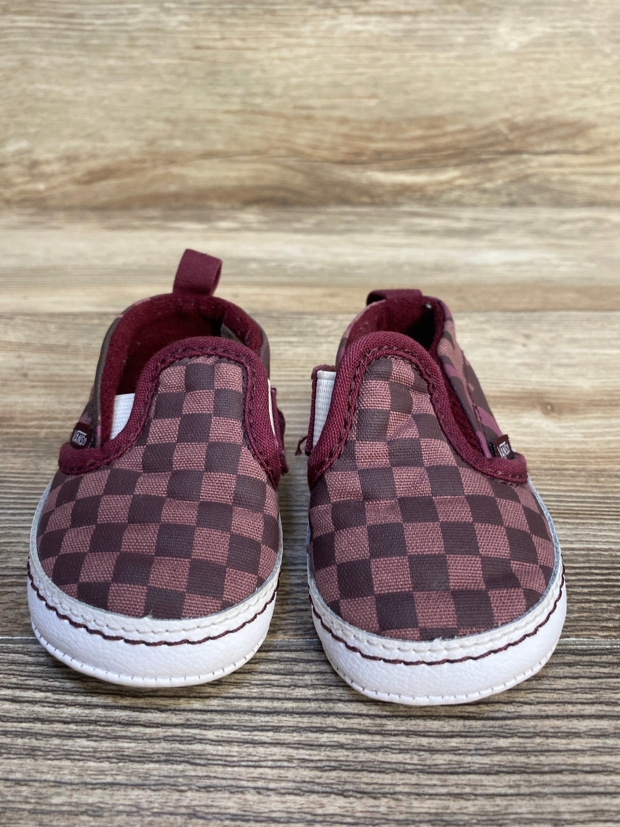 Vans Slip-On V Checkerboard Crib Shoes in Blushing Bride sz 3c
