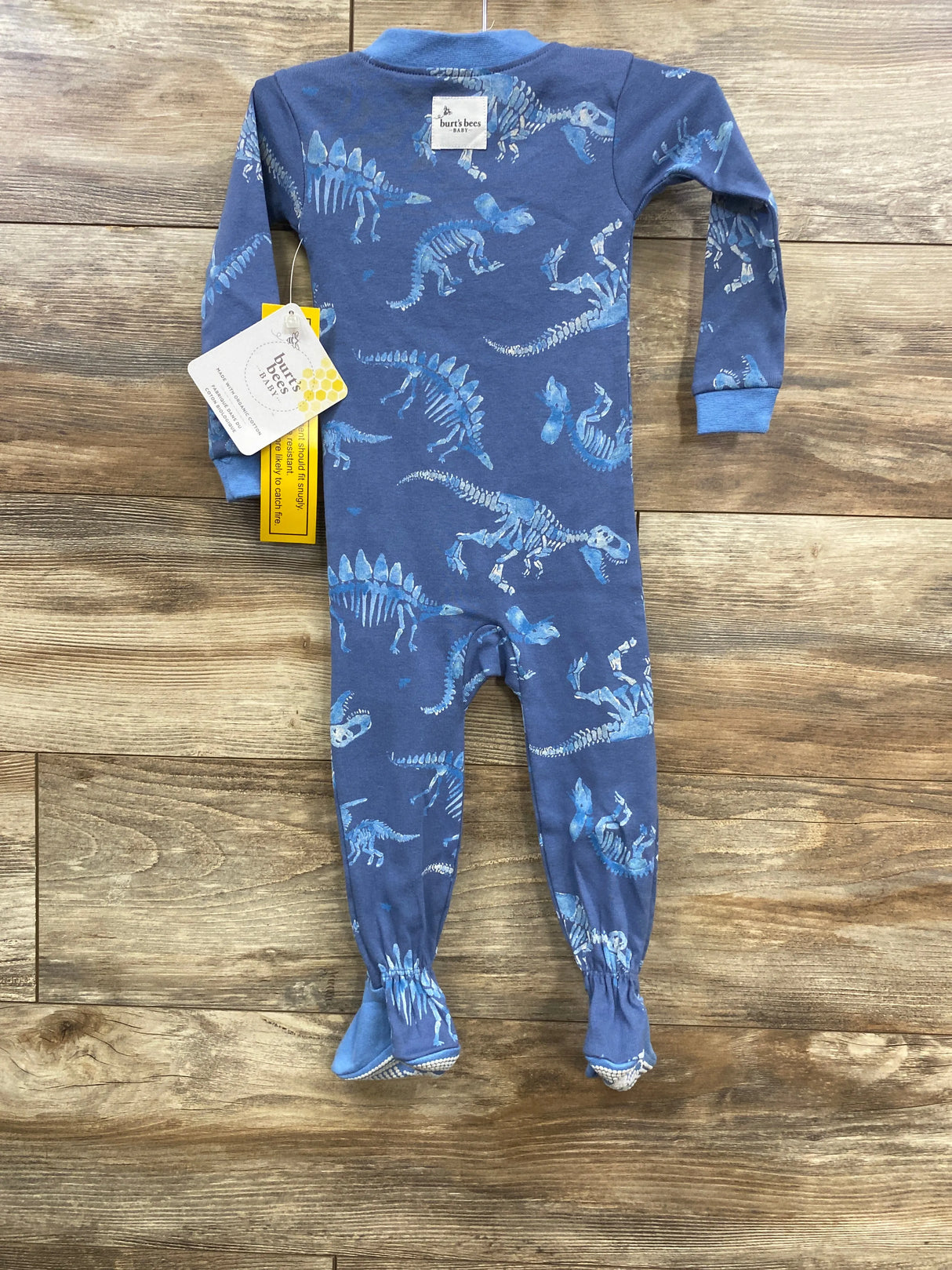 NEW Burts Bees Dinosaur Sleeper Blue sz
