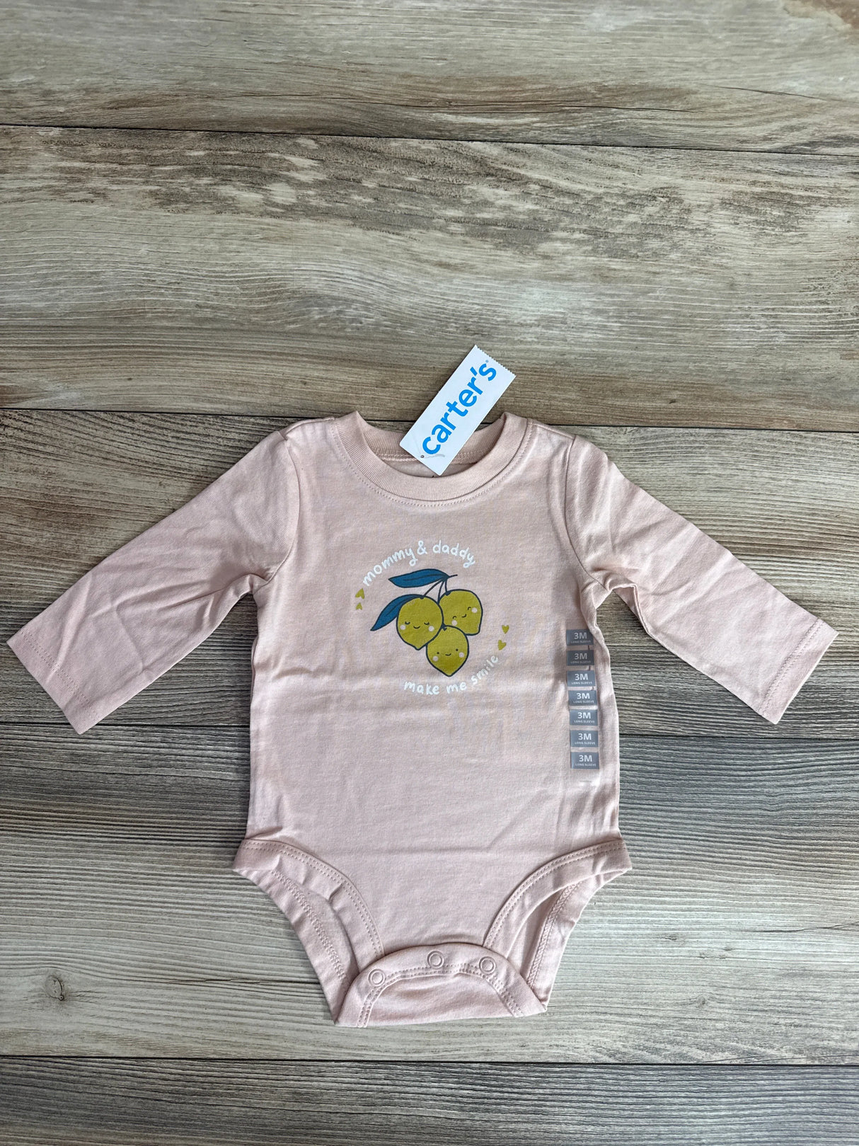 NEW Carter's Mommy & Daddy Make Me Smile Bodysuit Pink sz 3m