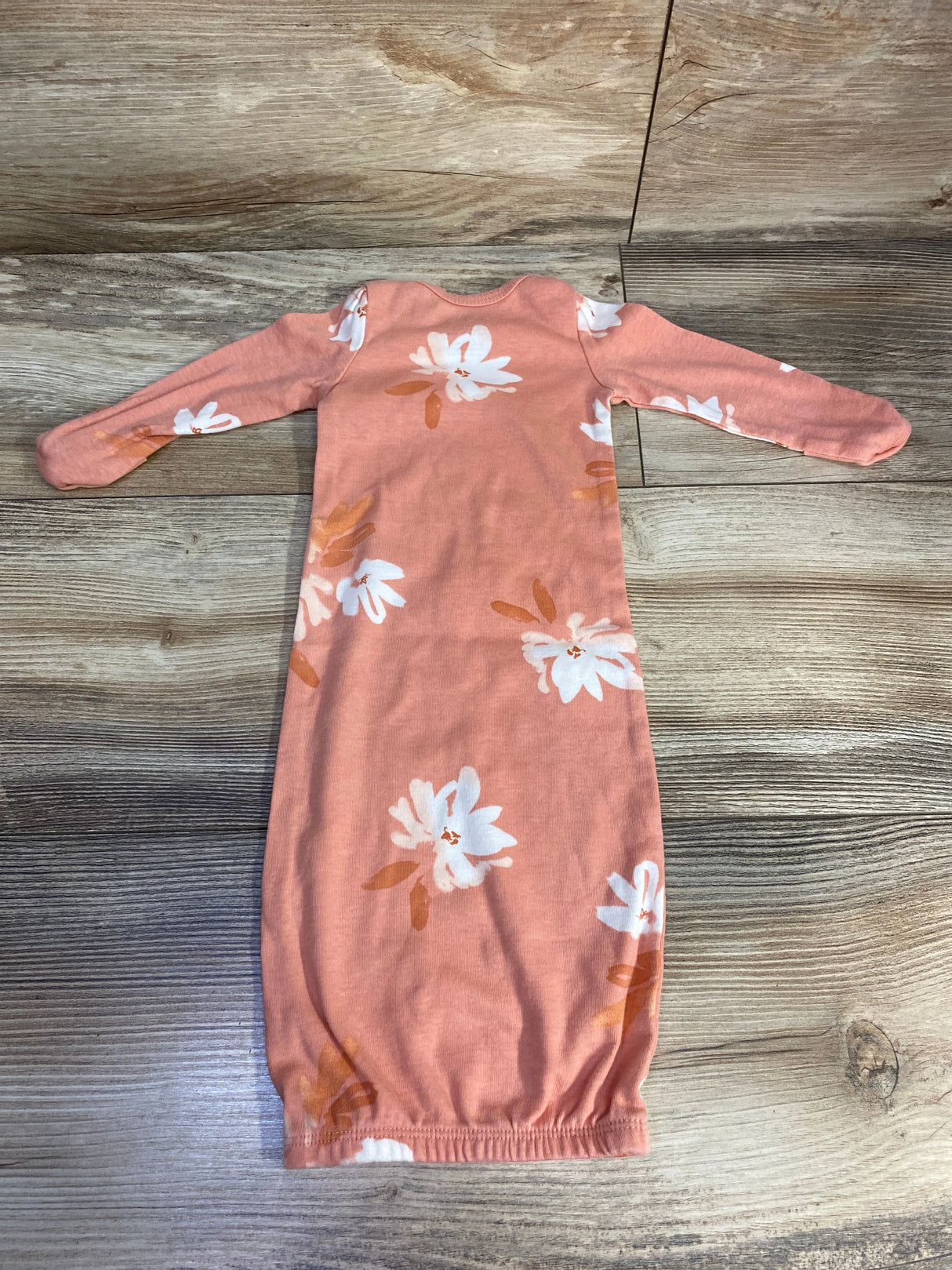 Carter's Floral Sleeper Gown Peach sz Newborn
