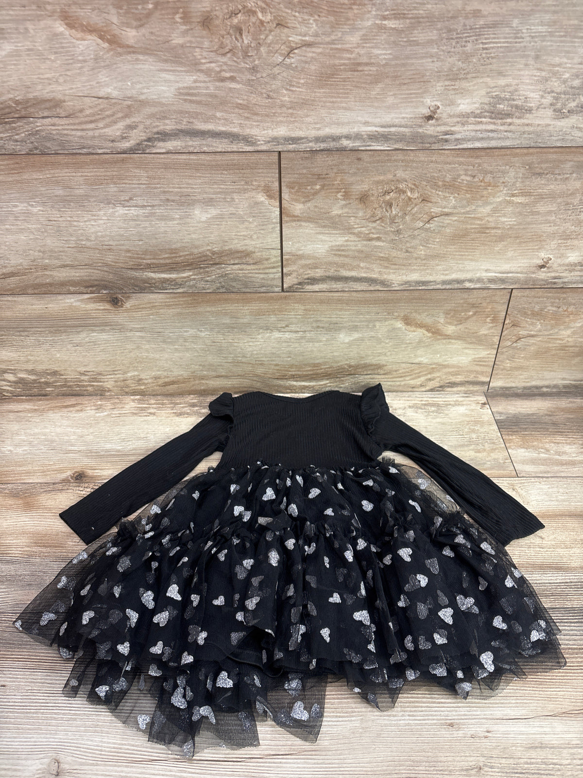 Joyful Moments Long Sleeve Cat Dress Black sz 2T