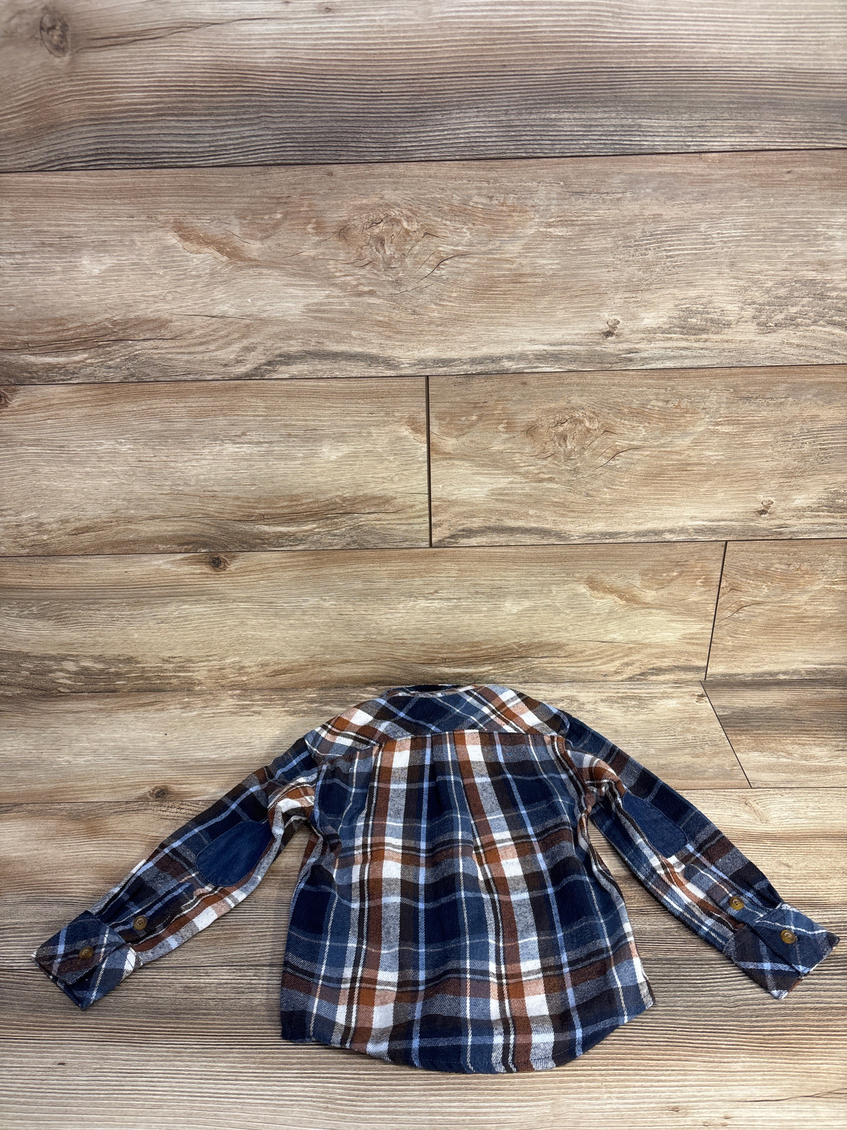 Appaman Long Sleeve Button Up Plaid Shirt Navy sz 3T