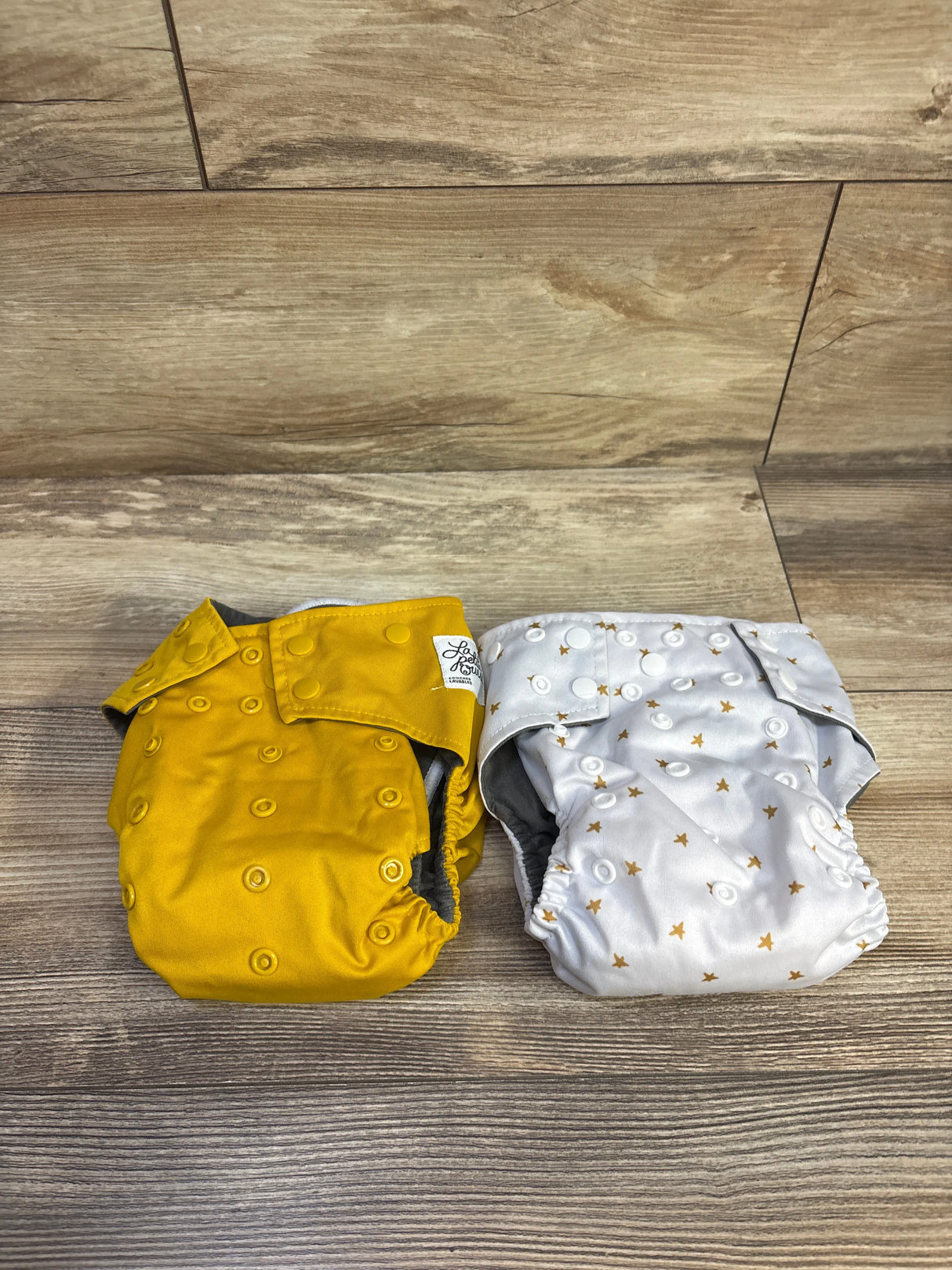 La Petite Ourse All-in-One Reusable Cloth Diapers with Boosters Yellow 2pk
