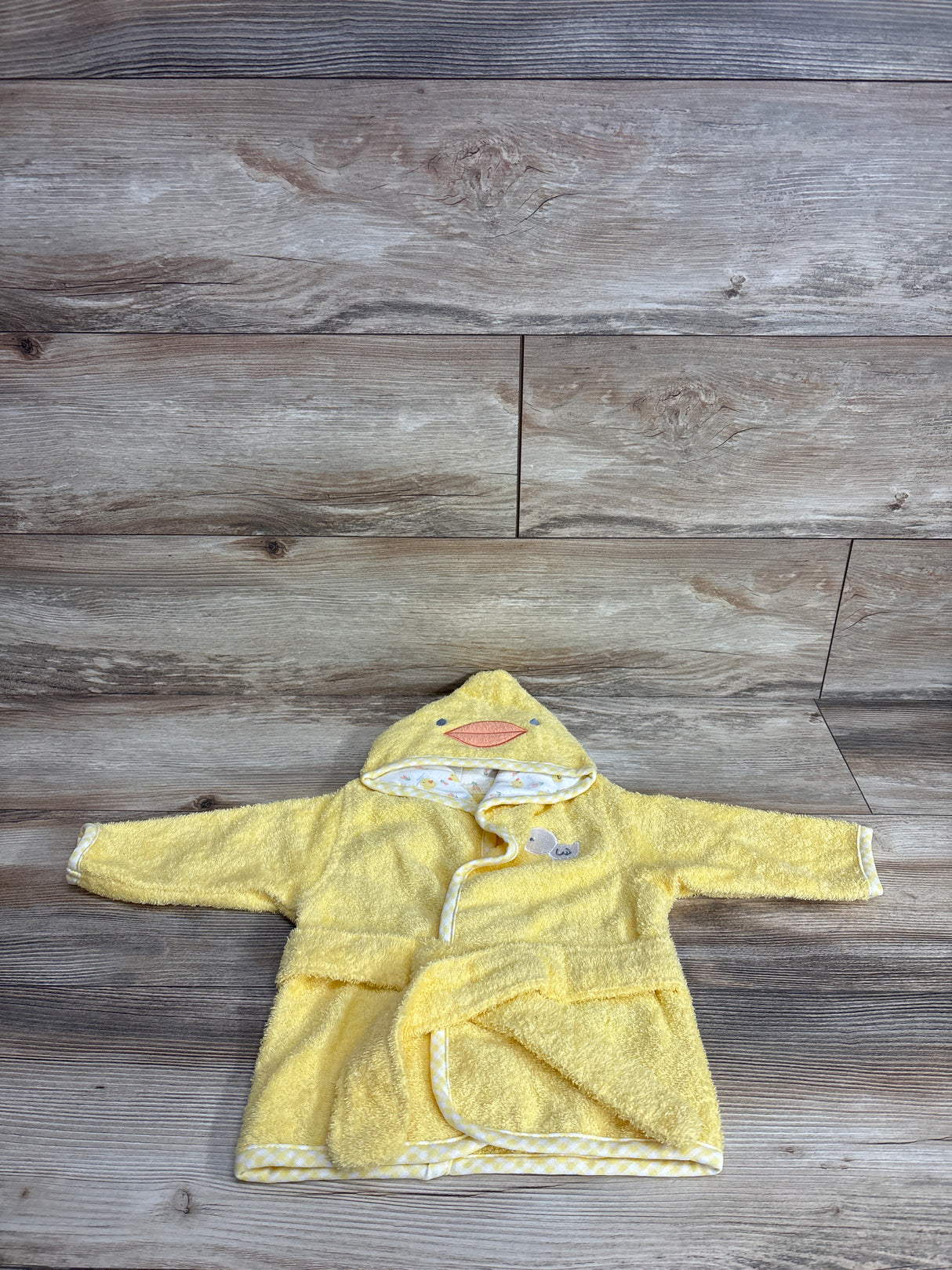 Little Me Terry Cloth Ducky Bath Robe Yellow sz 0-9m