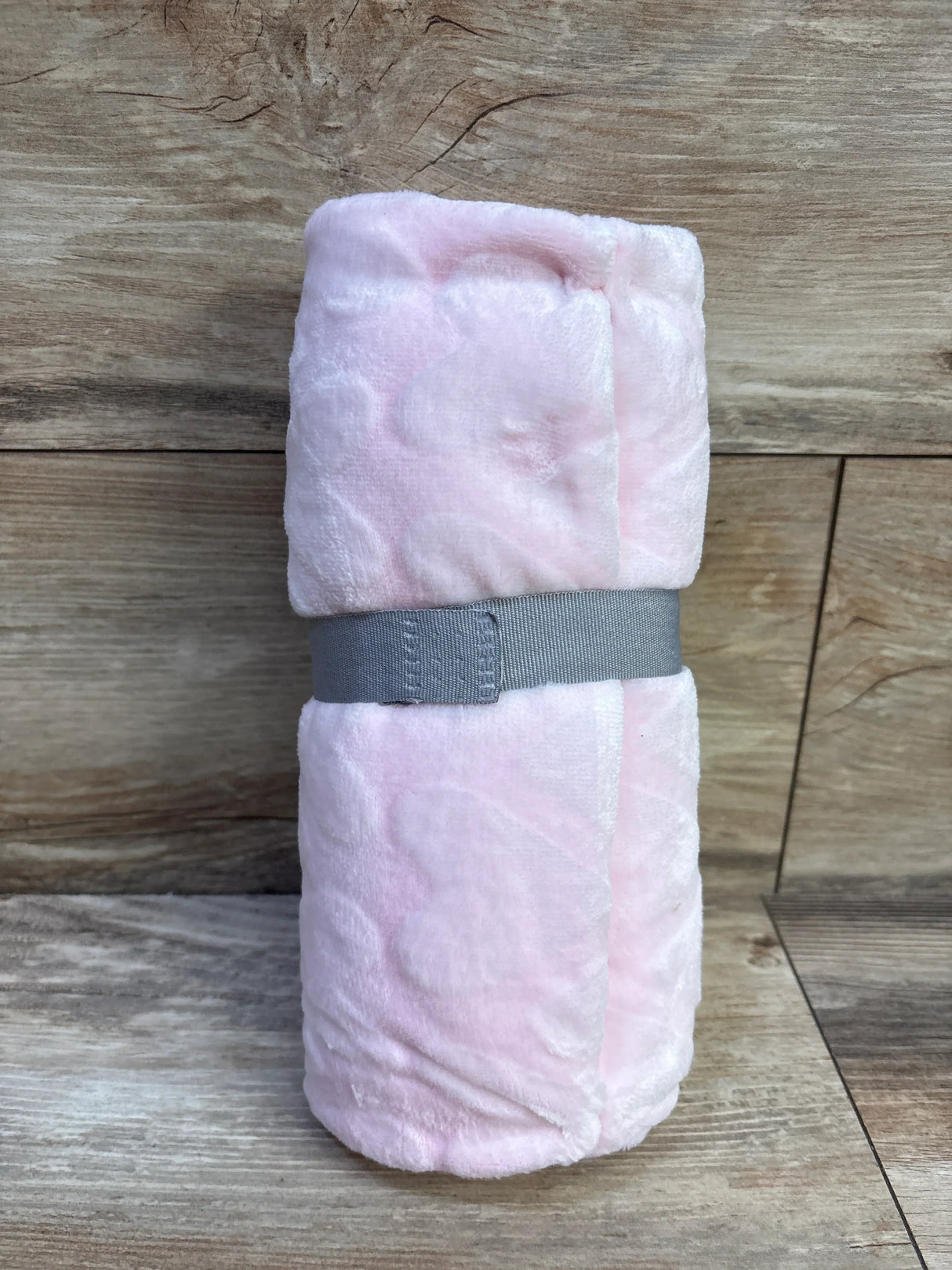 NEW Cloud Island Hearts Plush Embossed Baby Blanket - Pink