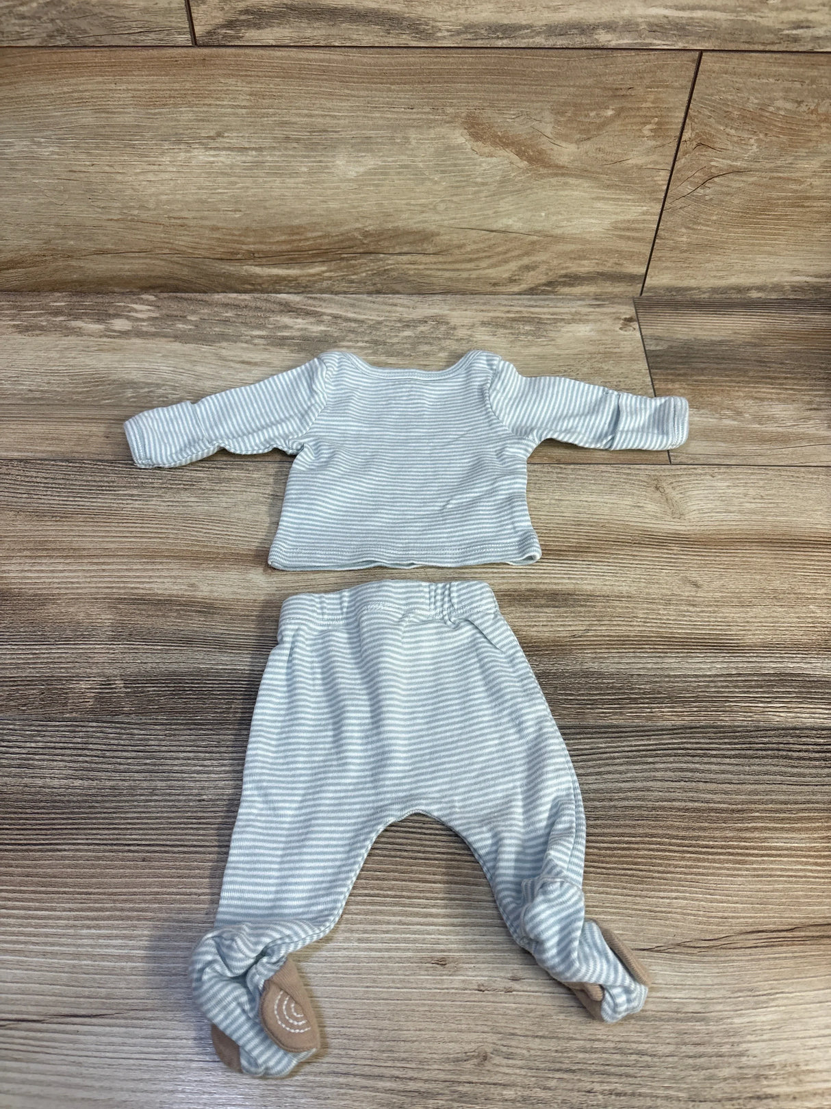 Just One You 2pc Striped Shirt & Bottoms Set White sz Preemie