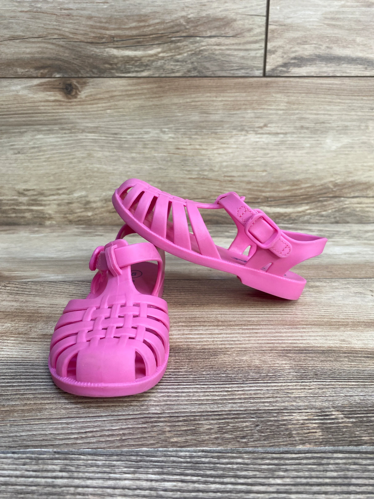 Cat & Jack Fisherman Jelly Sandals Hot Pink sz 8c - Me n Mommy To Be