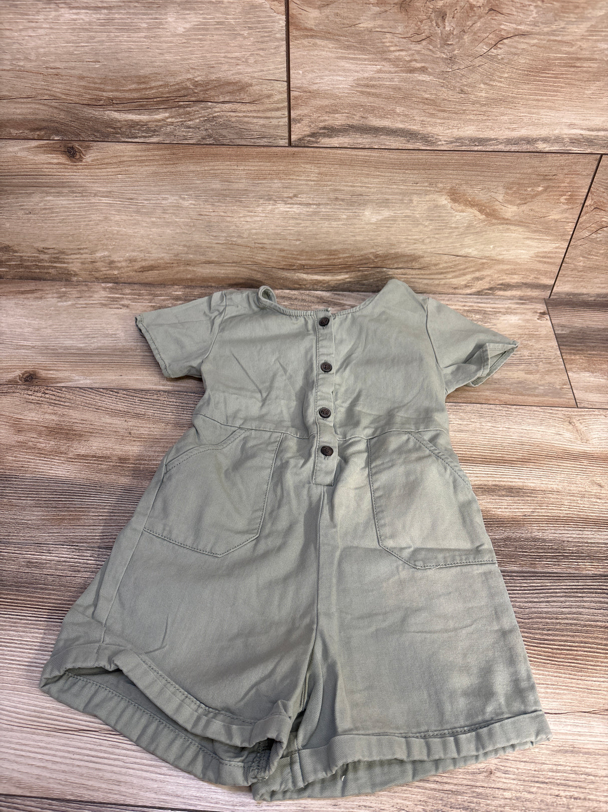 Old Navy Button-Up Shortie Romper Green sz 5T