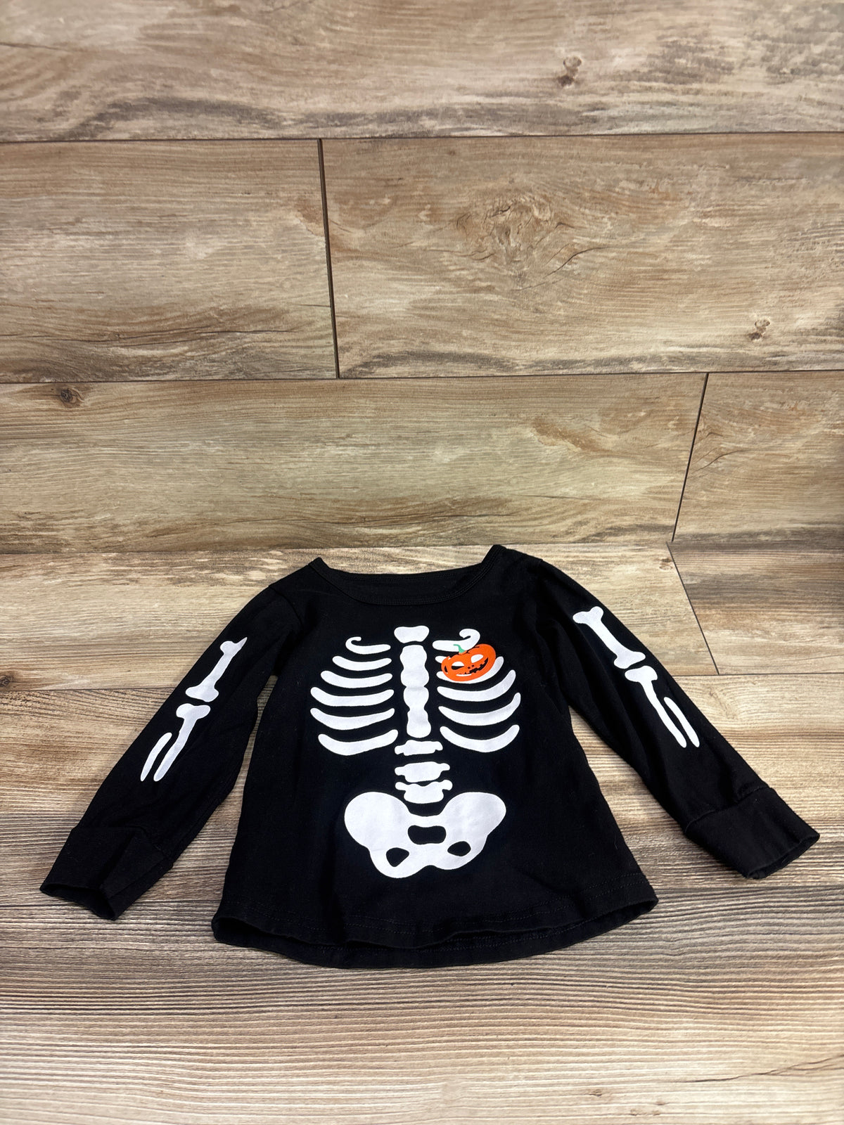 GiLiling Halloween Skeleton Shirt Black sz 3/4T