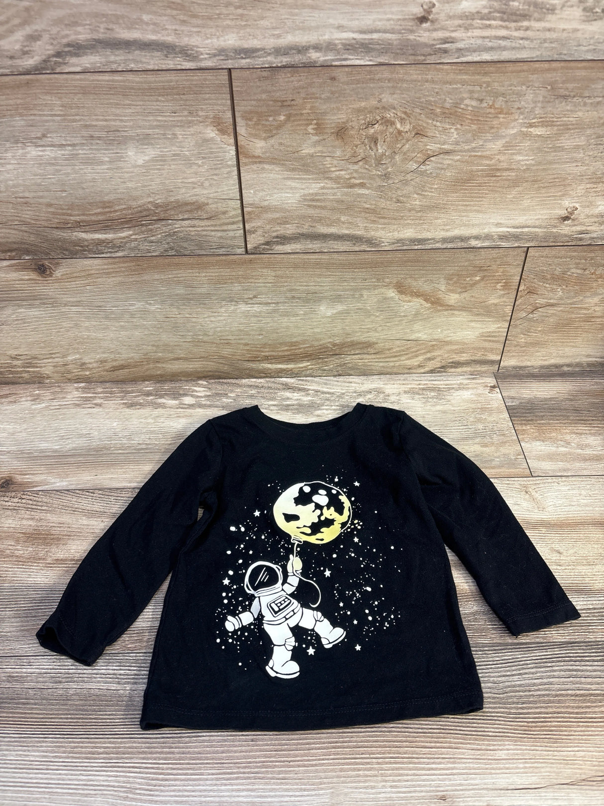 Cat & Jack Astronaut Shirt Black sz 2T