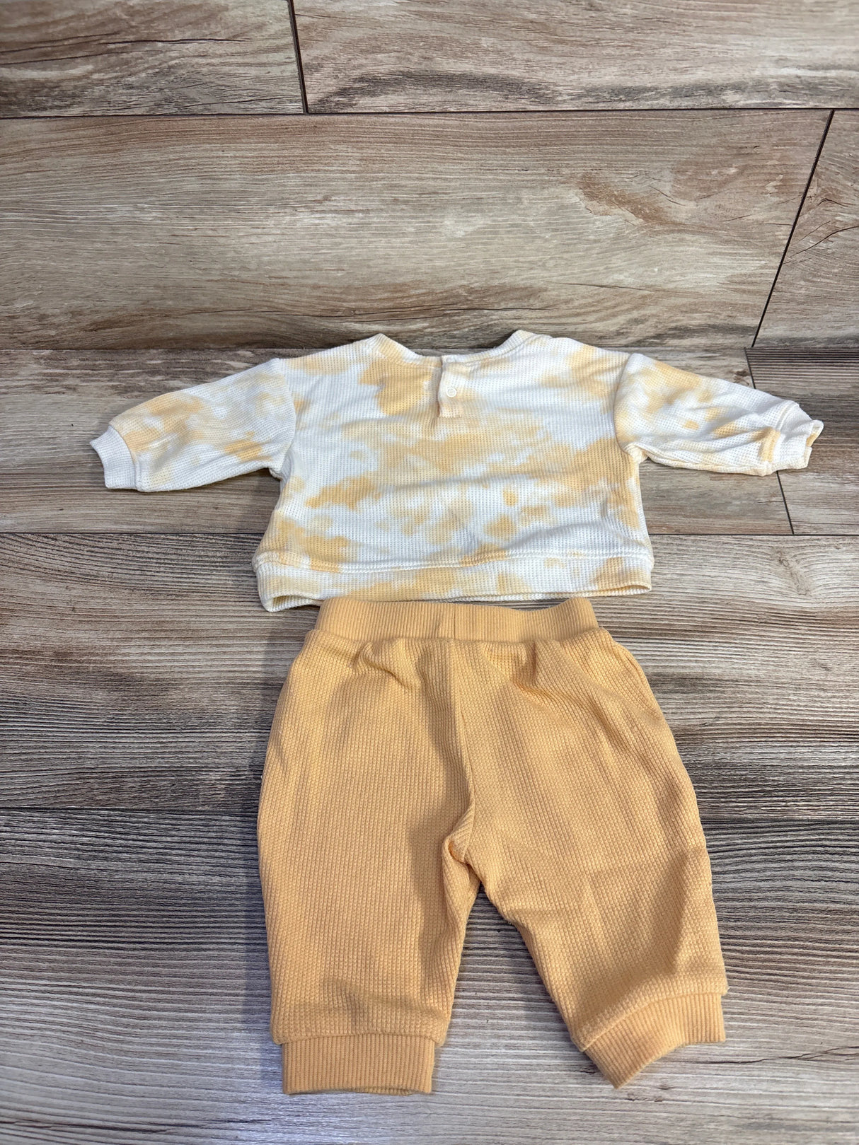 Grayson Collective 2pc Waffle Knit Shirt & Pants Set Orange sz Newborn
