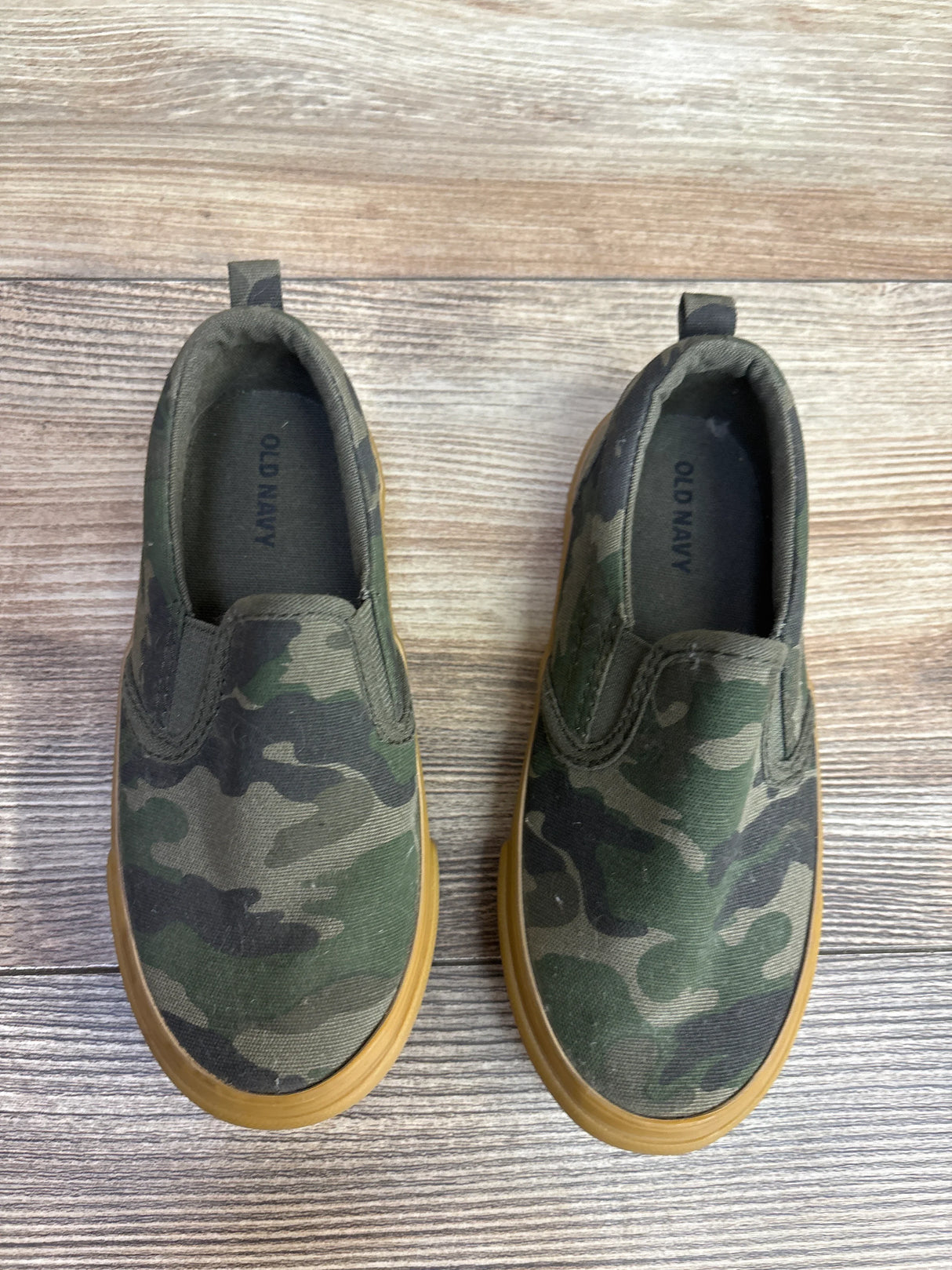 Old Navy Canvas Slip-On Sneakers Camo Green sz 9c