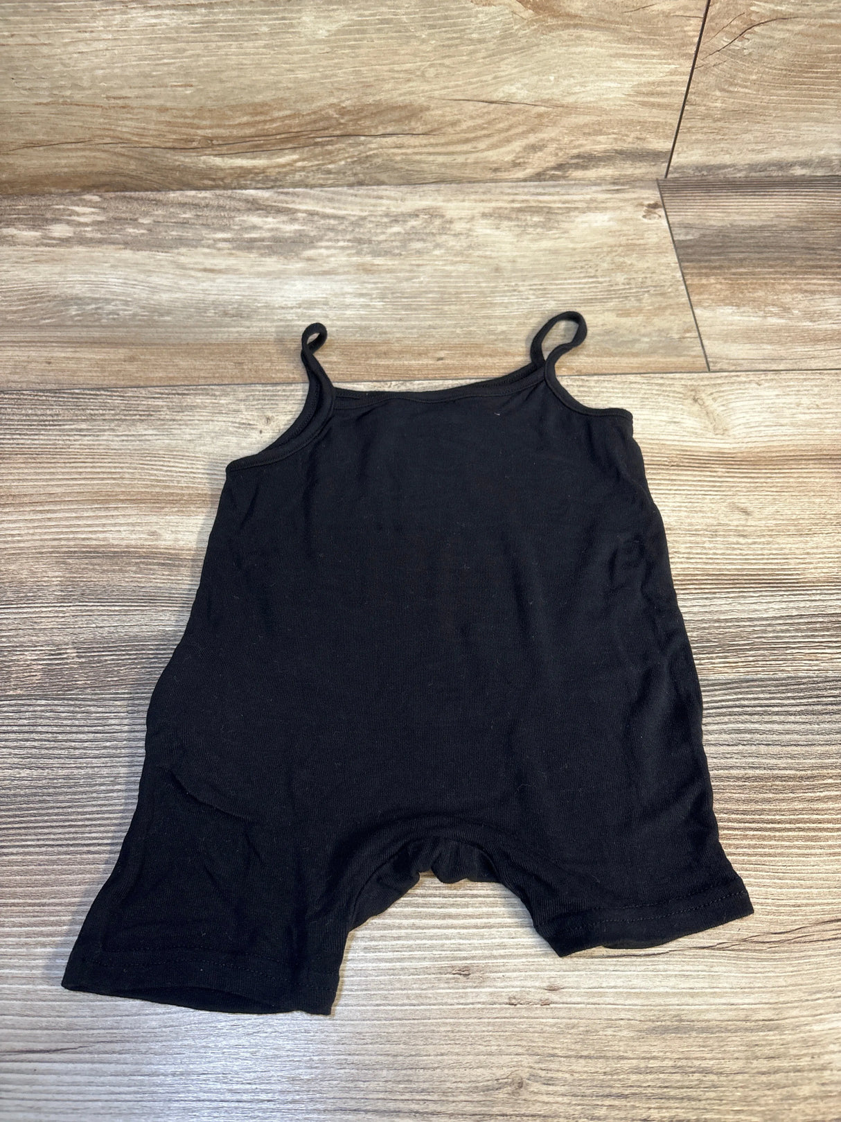 Shein '20's Baby' Tank Romper Black sz 6-9m