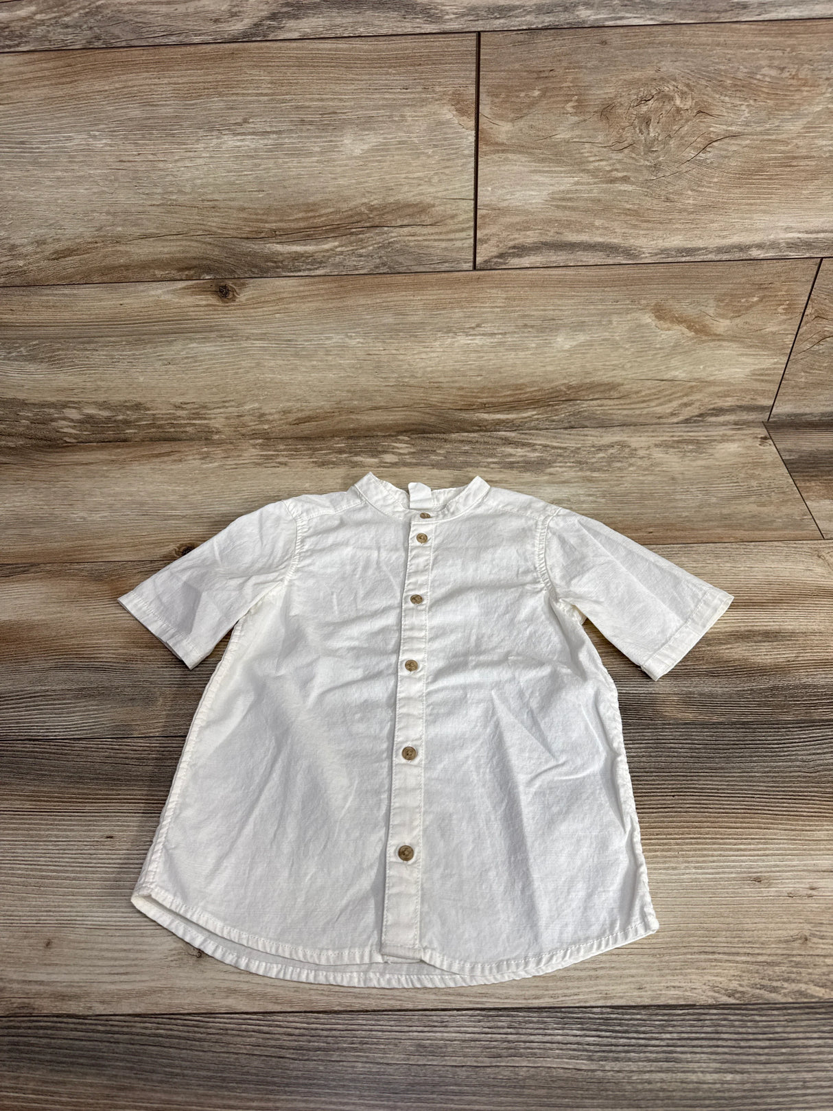 H&M Button Up Shirt White sz 4T
