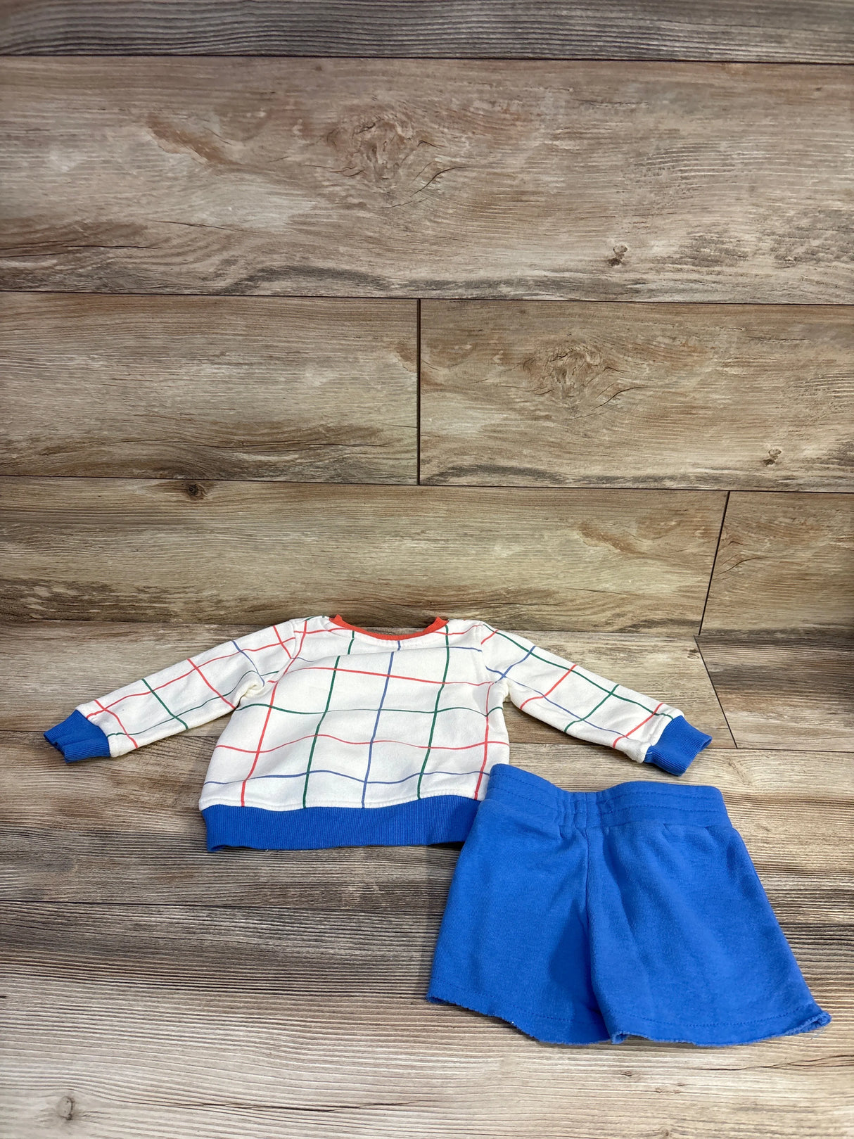Disney Pixar Cars 2pc Pullover Sweatshirt & Shorts Set Ivory sz 12m