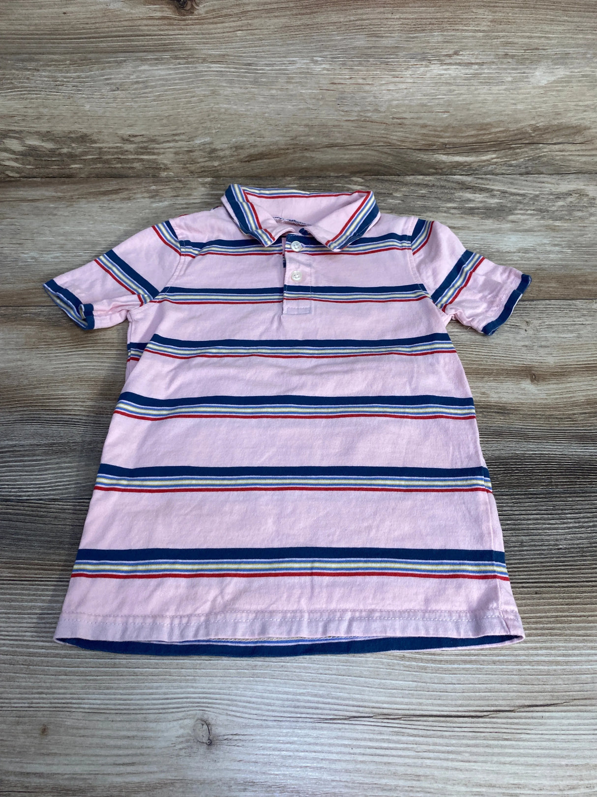 Carter's Striped Polo Shirt Pink sz 4T - Me n Mommy To Be