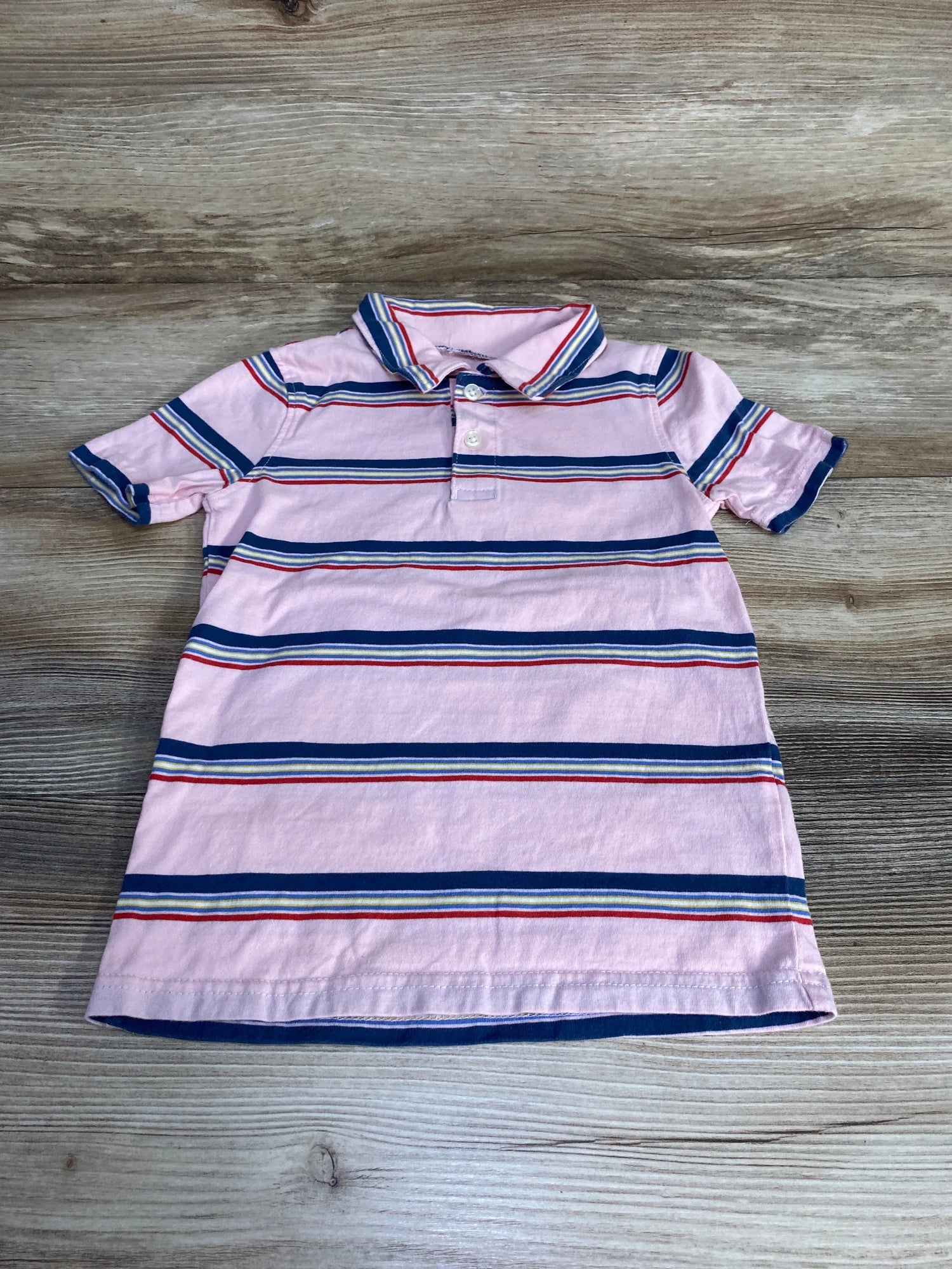 Carter's Striped Polo Shirt Pink sz 4T - Me n Mommy To Be