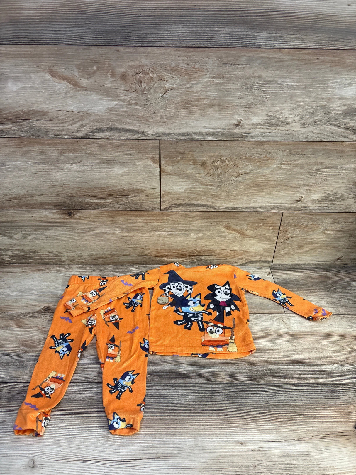 Bluey 2pc Halloween Pajama Set Orange sz 2T