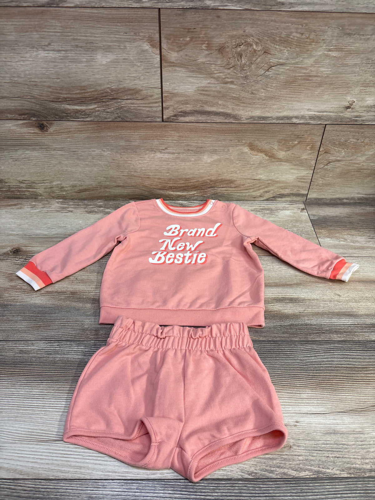 Cat & Jack 2pc Brand New Bestie Sweatshirt & Bloomers Pink sz 18m