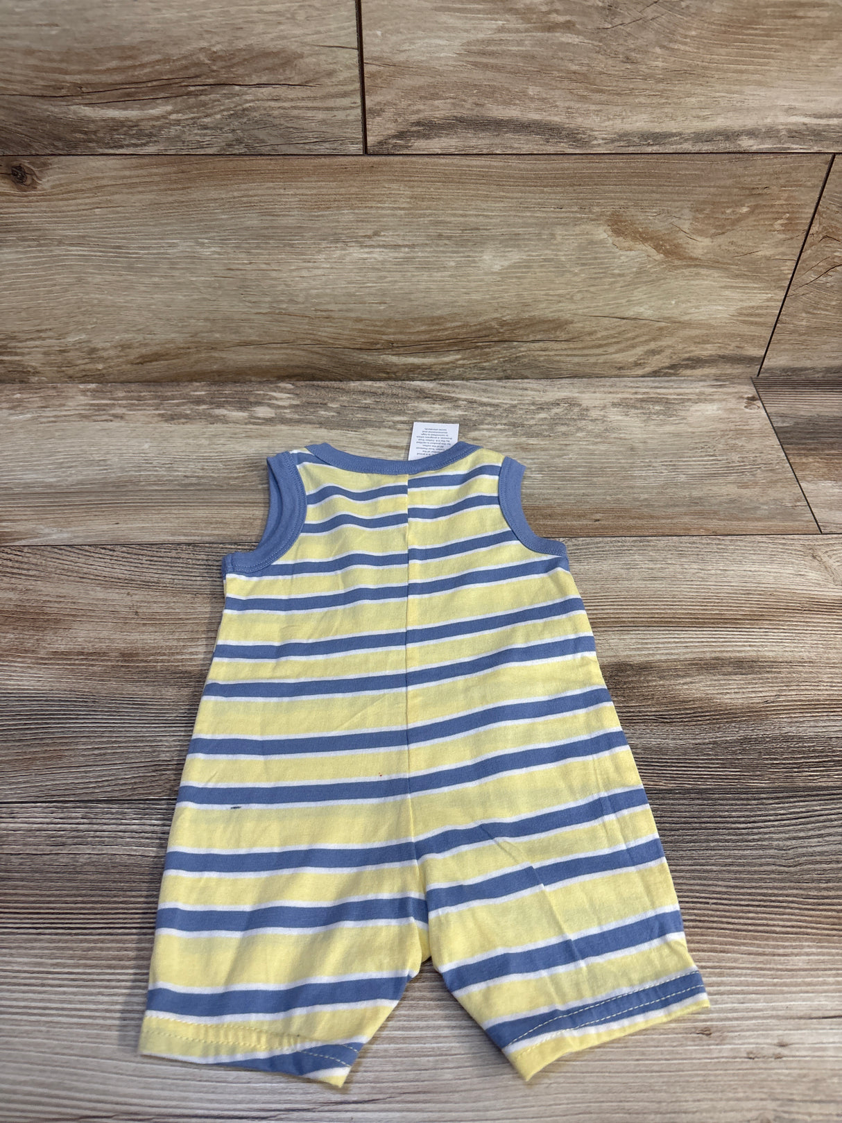 NEW First Impressions Striped Henley Shortie Romper Yellow sz 0-3m
