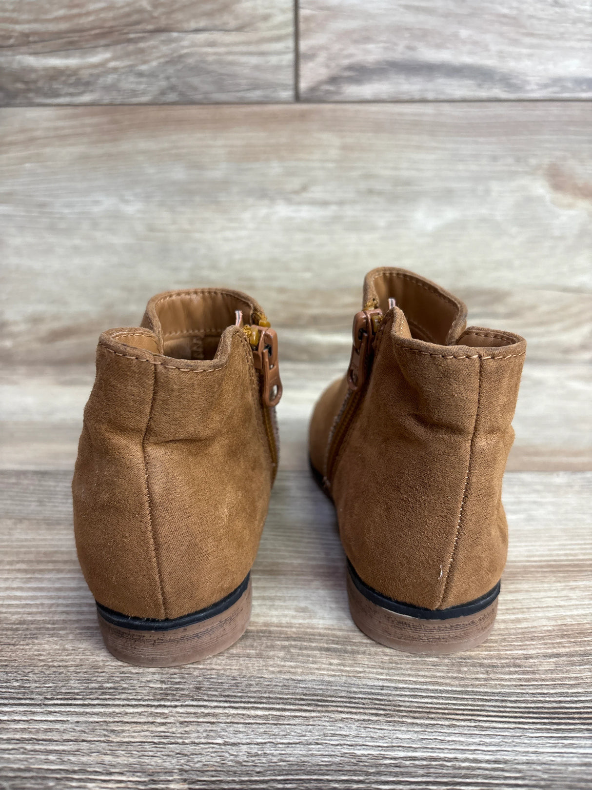Cat & Jack Penelope Zipper Booties Cognac sz 9c