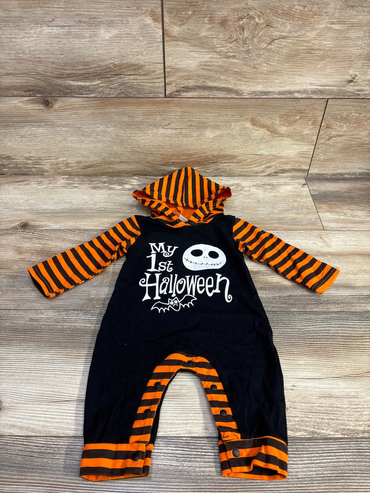 Nightmare Before Christmas My First Halloween Hooded Coverall Black sz 3-6m - Me n Mommy To Be