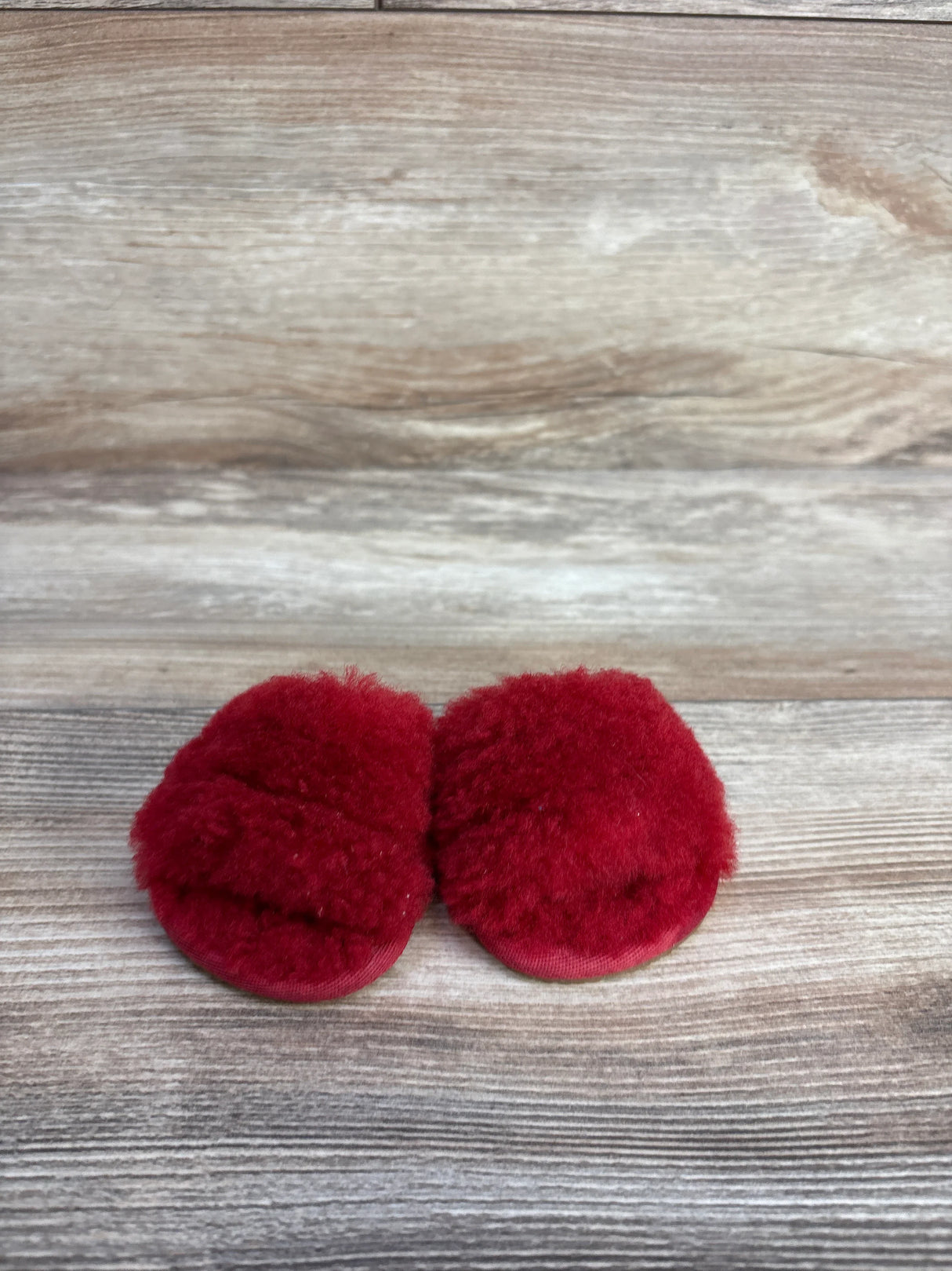 UGG Fluff Yeah Slides Red sz 0/1c