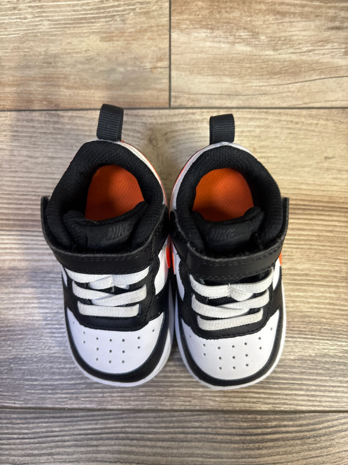 Nike Court Borough Low 2 TD 'White Black Orange' Sneakers sz 4c