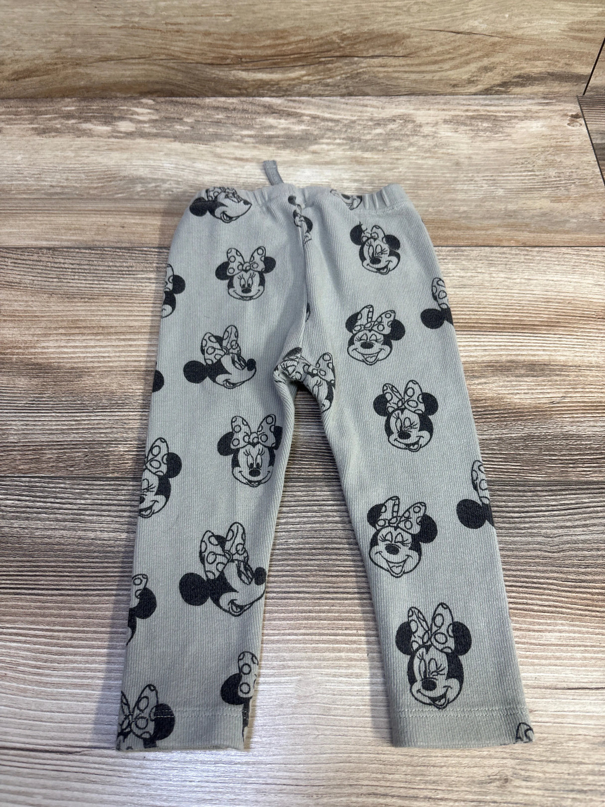 Zara x Disney Minnie Mouse Ribbed Leggings Sage sz 9-12m