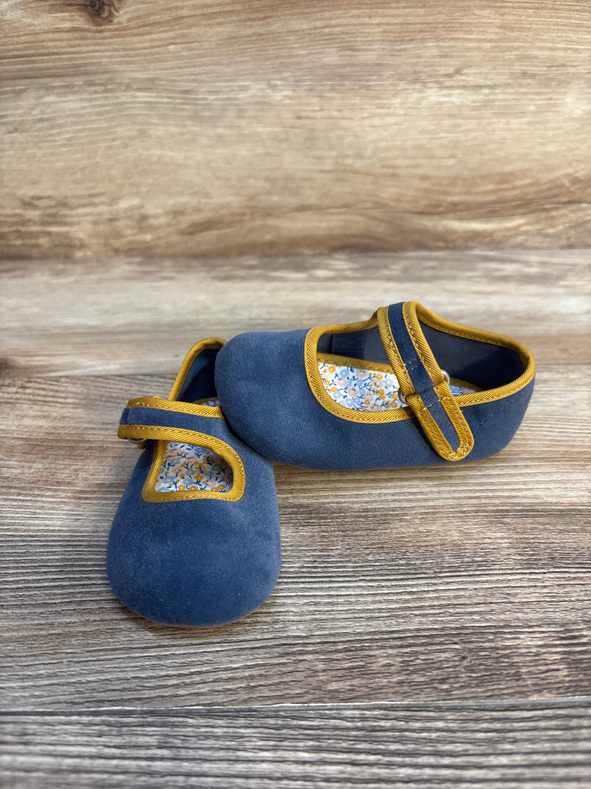 Zara Mary Jane Flats, Blue Velvet sz 4c