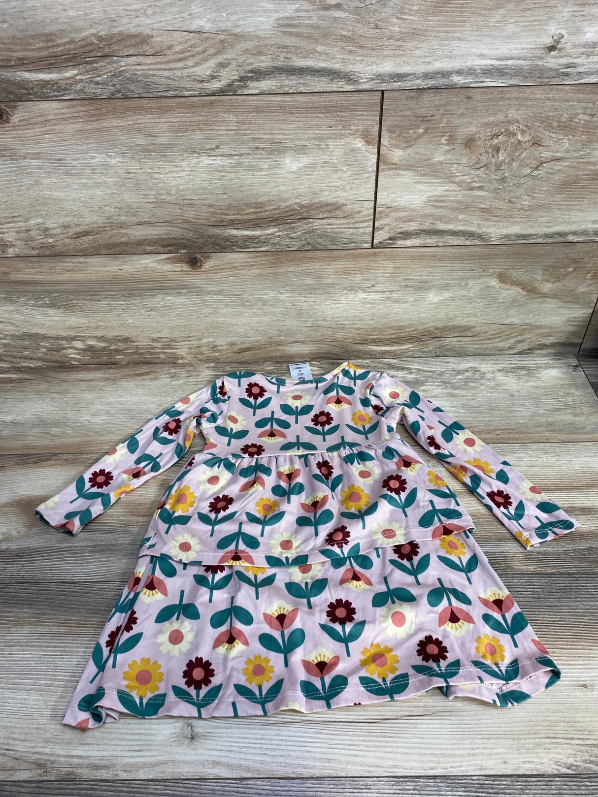 Members Mark Floral Knit Dress Pink sz 3T