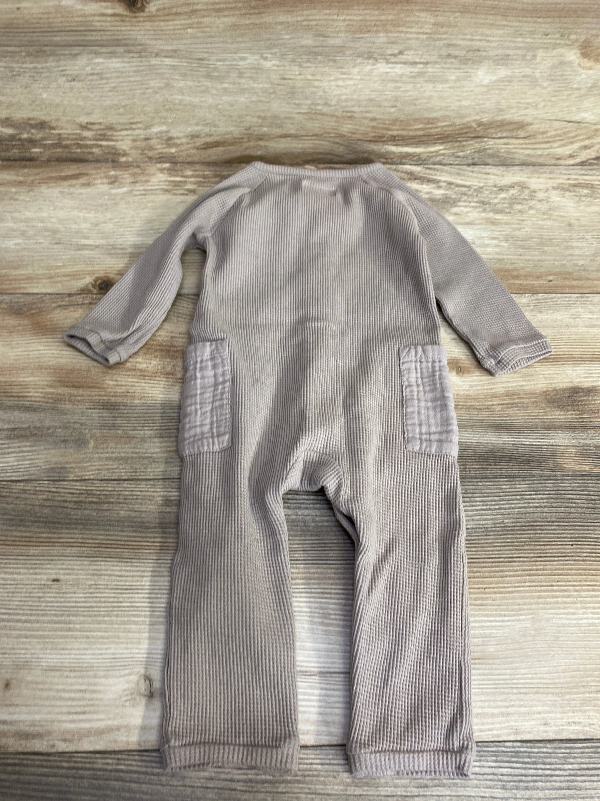 Little Planet Waffle Knit Coverall Taupe sz 12m