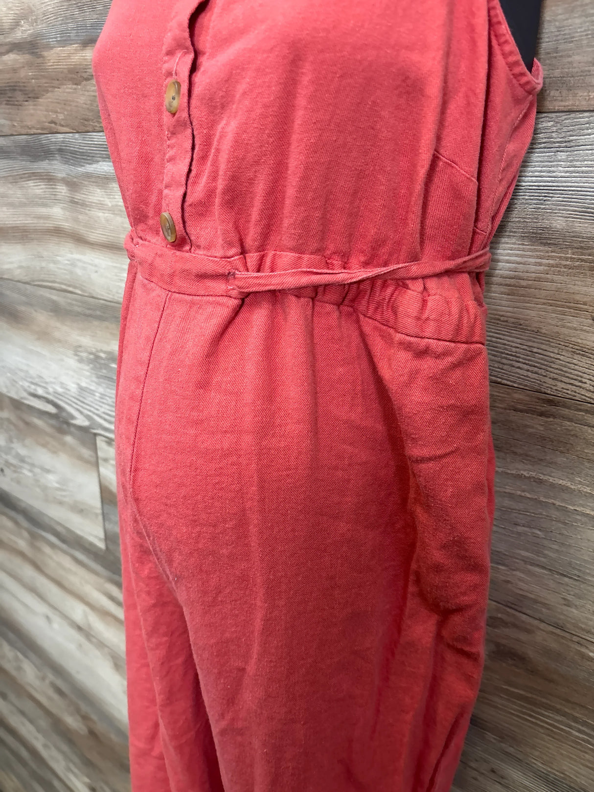 Isabel Maternity Tank Jumpsuit Red sz Small