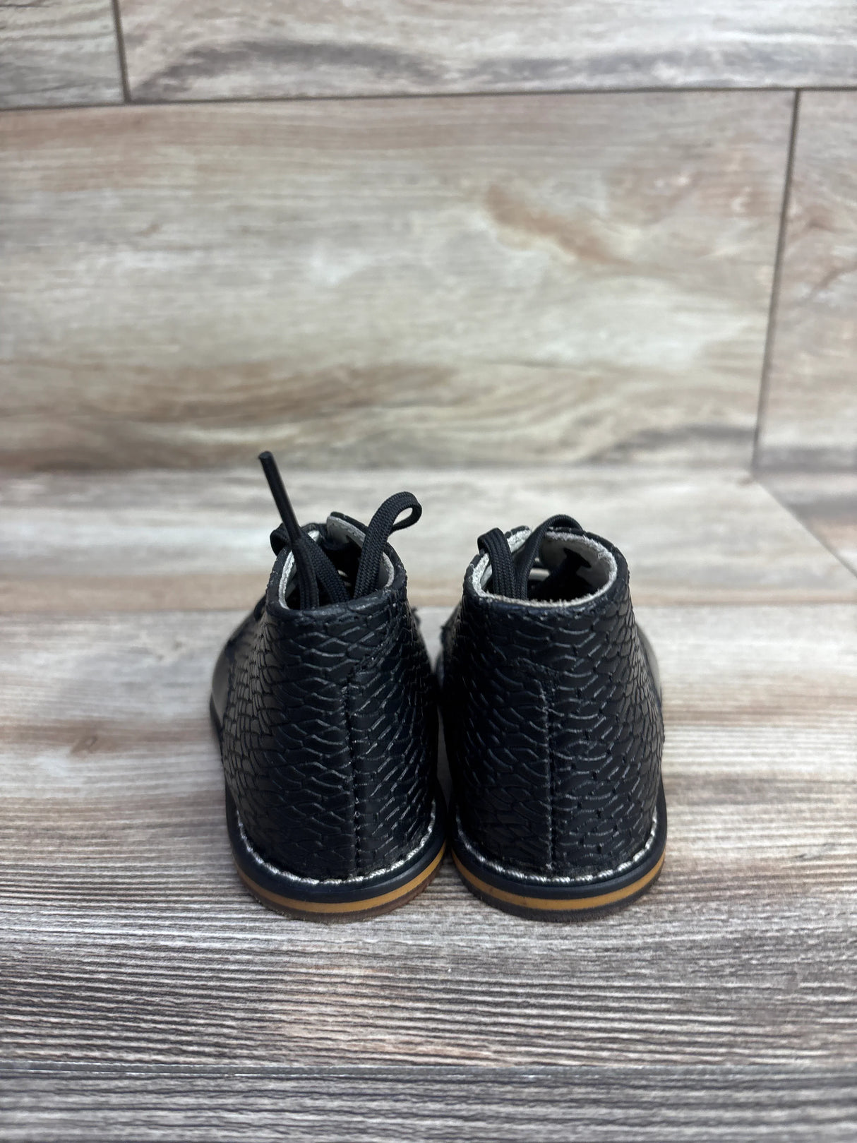 Josmo First Walker Woven Oxford Shoes Black sz 2c