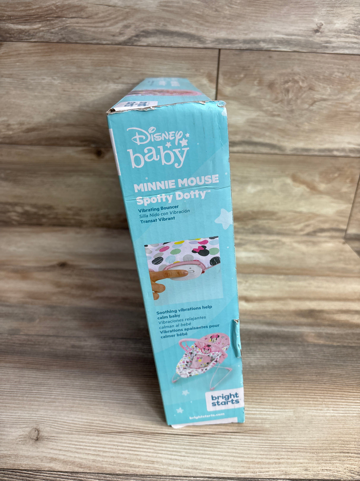 NEW Bright Starts Minnie Mouse Spotty Dotty Vibrating Bouncer