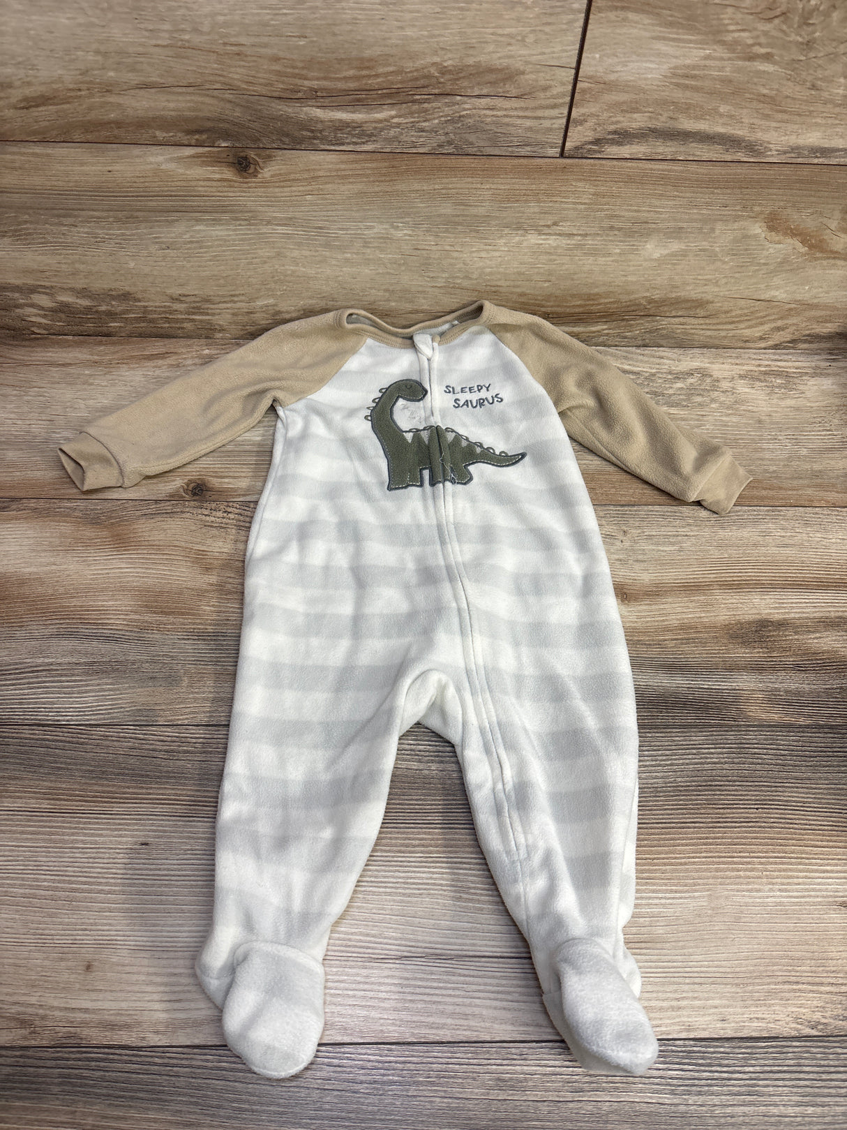 Kids Headquarters Dino Sleepy Saurus Blanket Sleeper Tan sz 9m