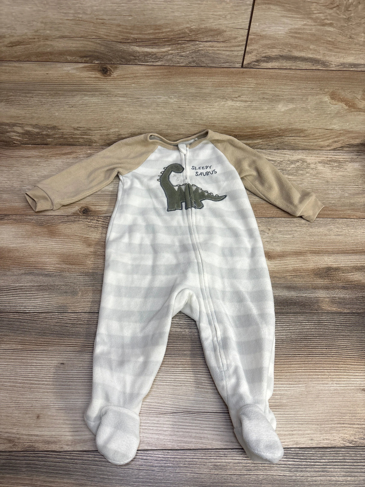 Kids Headquarters Dino Sleepy Saurus Blanket Sleeper Tan sz 9m