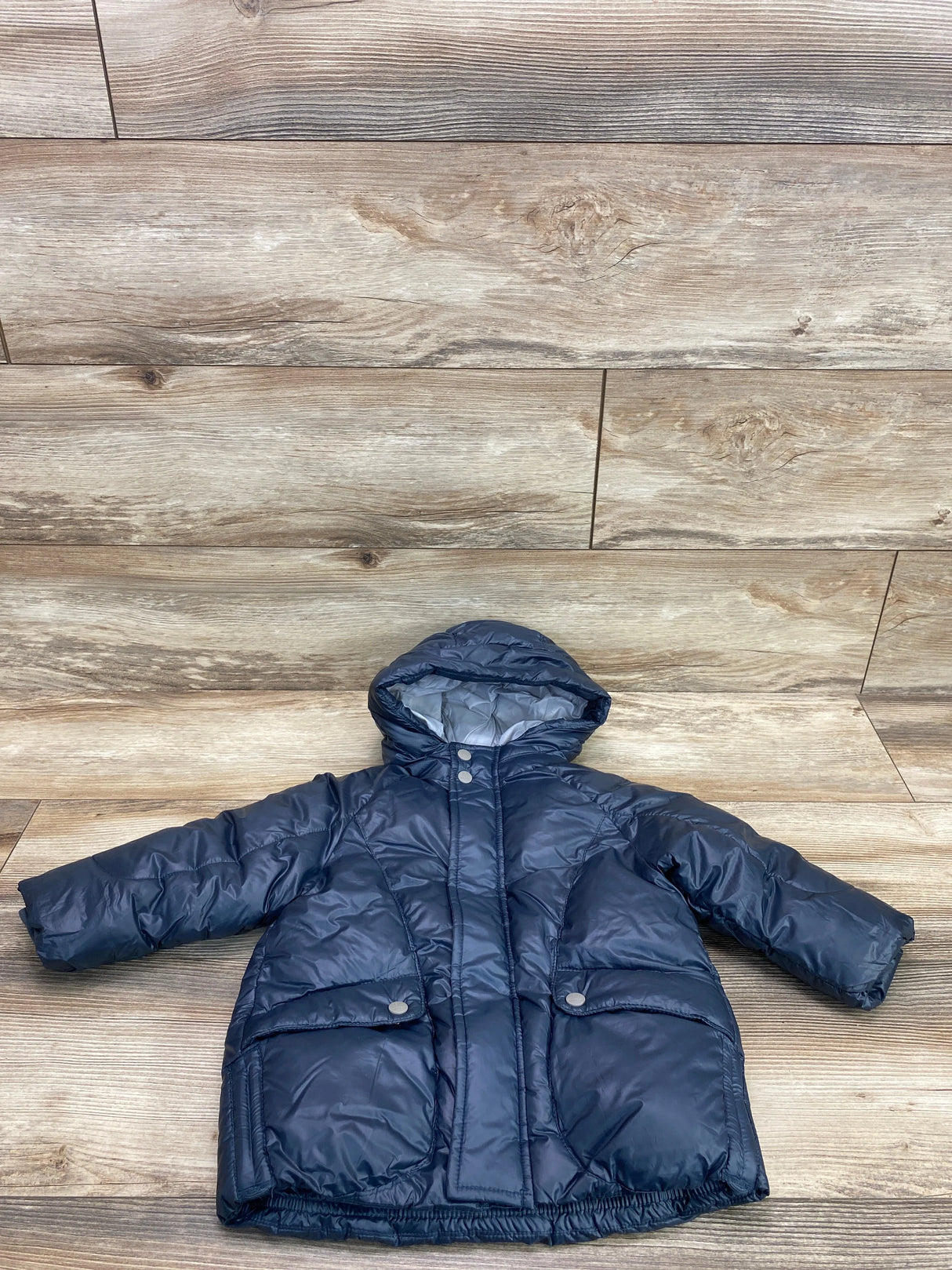 Zara Hooded Puffer Jacket Blue sz 12-18m - Me n Mommy To Be