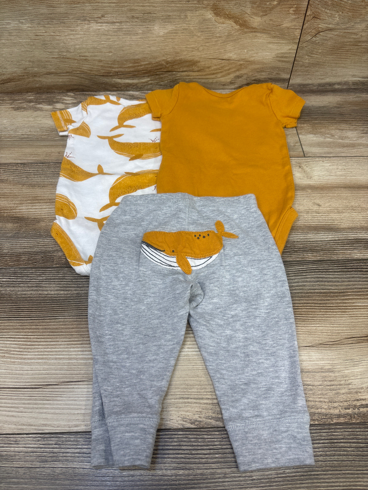 Carter's 3pc Bodysuit Set Yellow sz 6m