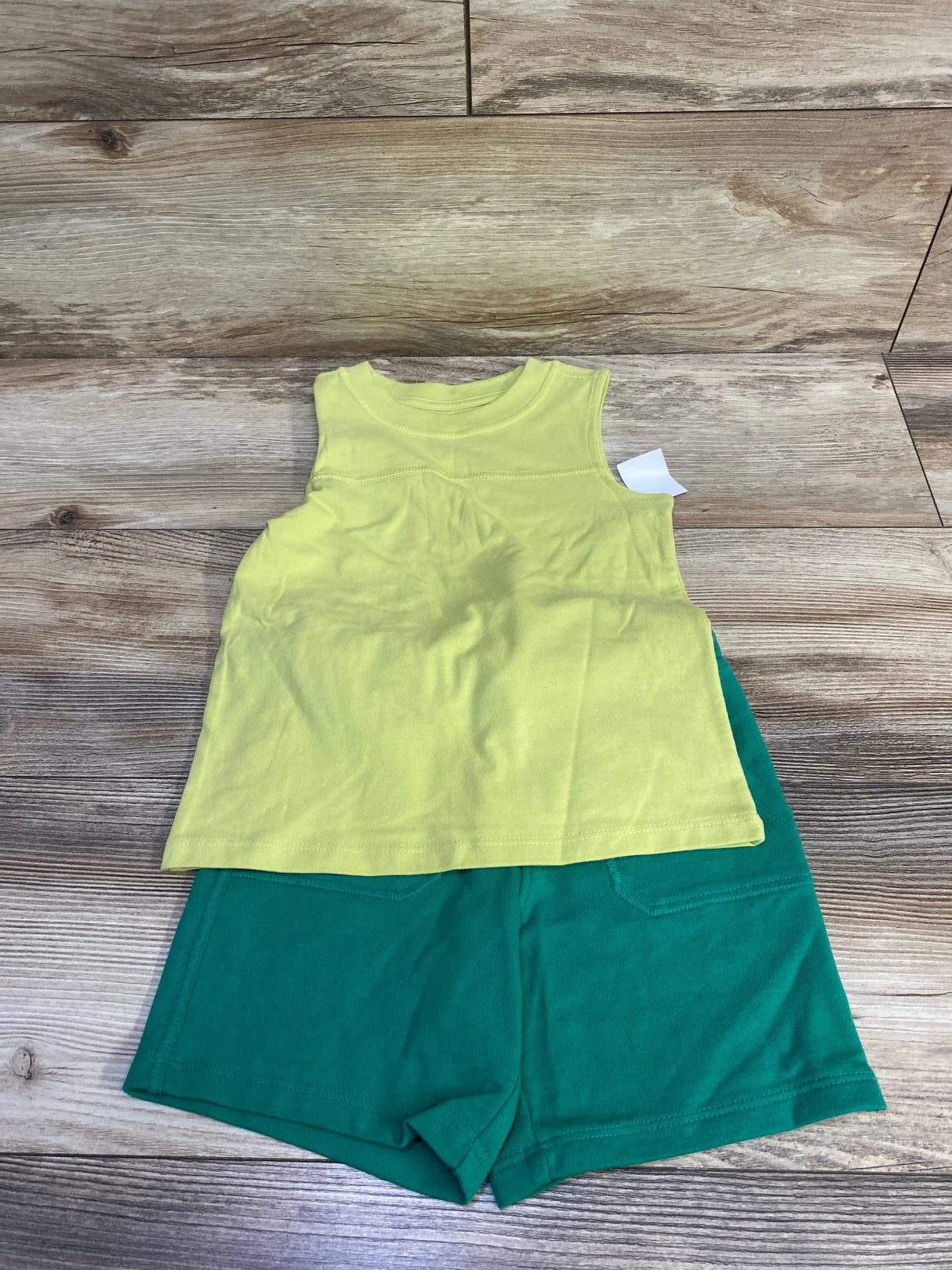 NEW Cat & Jack 2pc Tank Top & Shorts Set Lime Green sz 3T