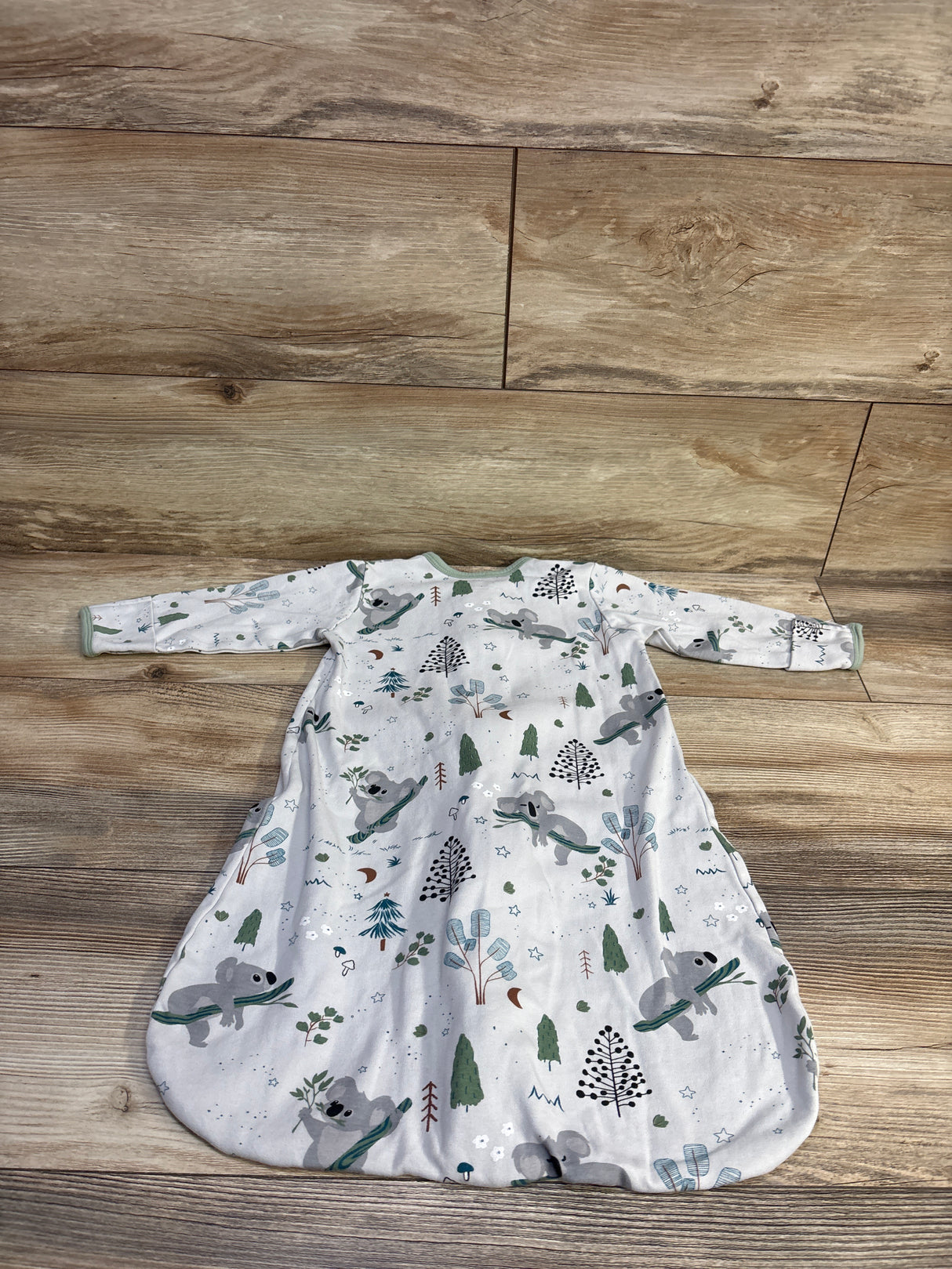 Jellymoni Koala Print Zip Sleep Sack Green sz 0-6m