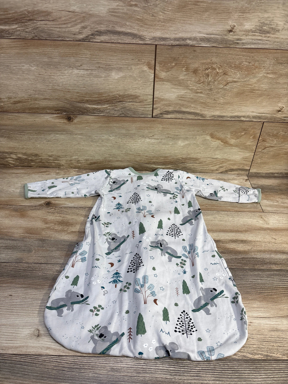 Jellymoni Koala Print Zip Sleep Sack Green sz 0-6m