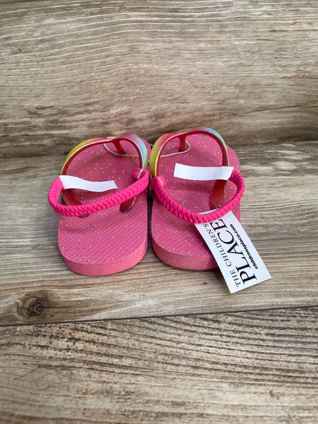 NEW Children's Place Pink Glitter Flip Flops sz 6-7c - Me n Mommy To Be