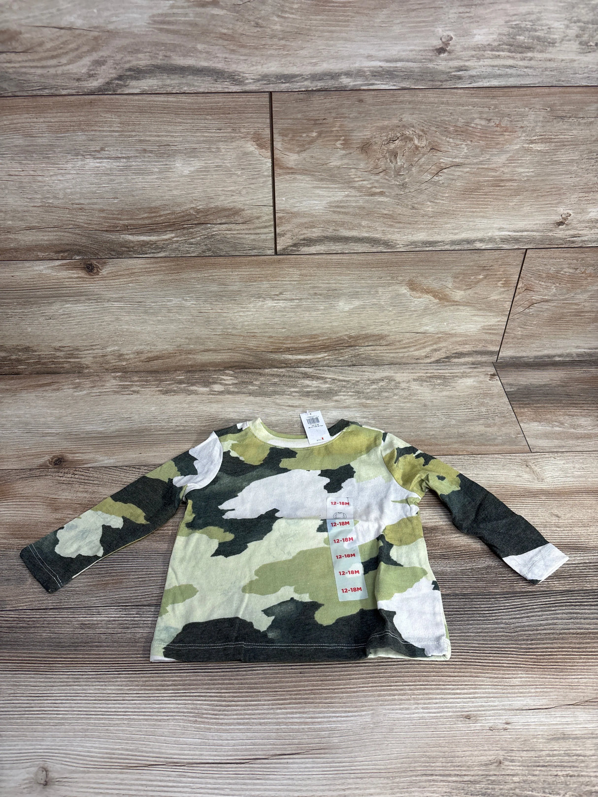 NEW Old Navy Camo Shirt Green sz 12-18m