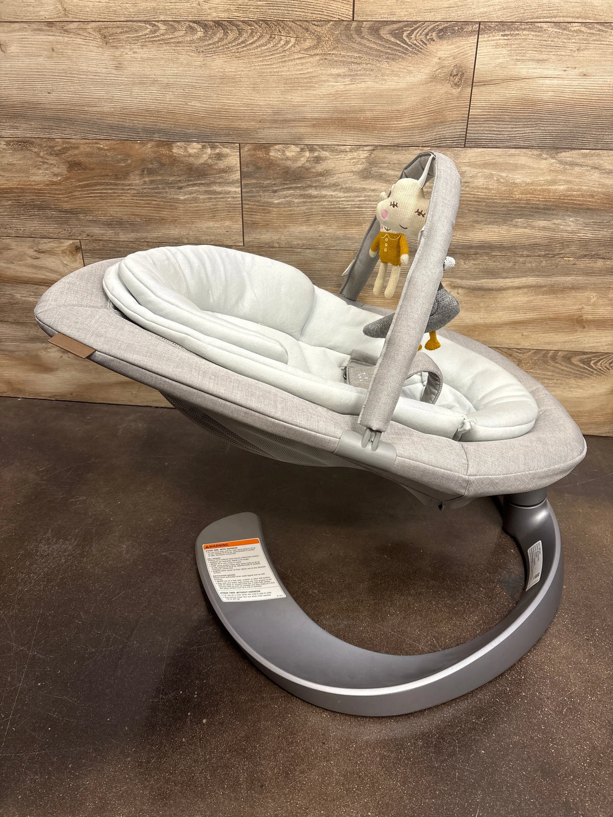 Nuna Leaf Grow Baby Swing in Driftwood