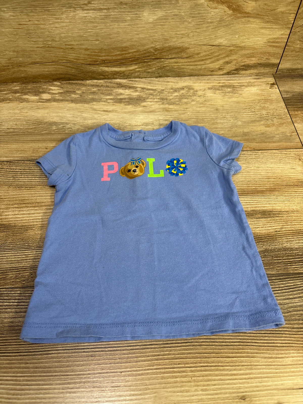 Ralph Lauren Cheerleader Bear Shirt Blue sz 9m